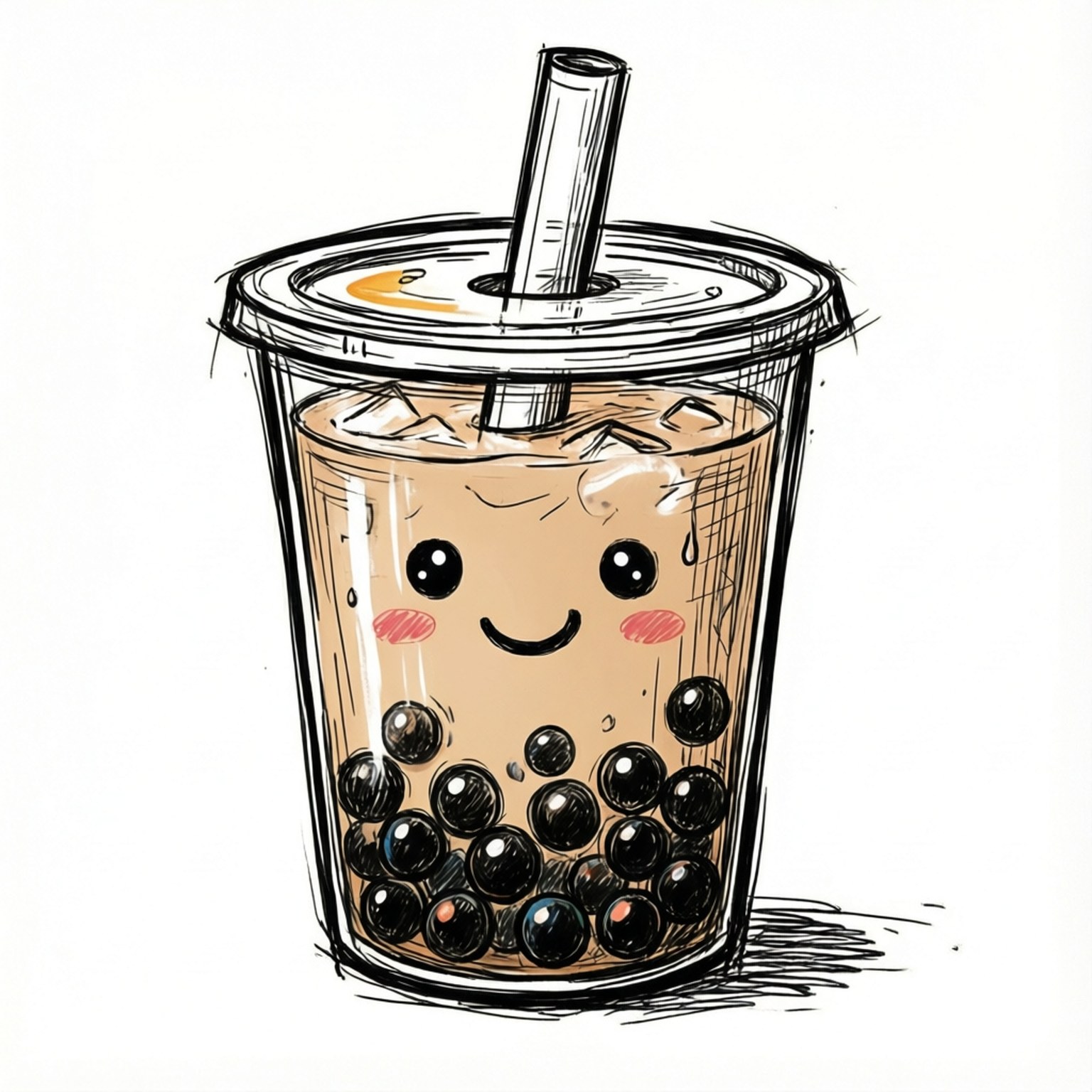 Doodle Boba Ansigter Wallpapers