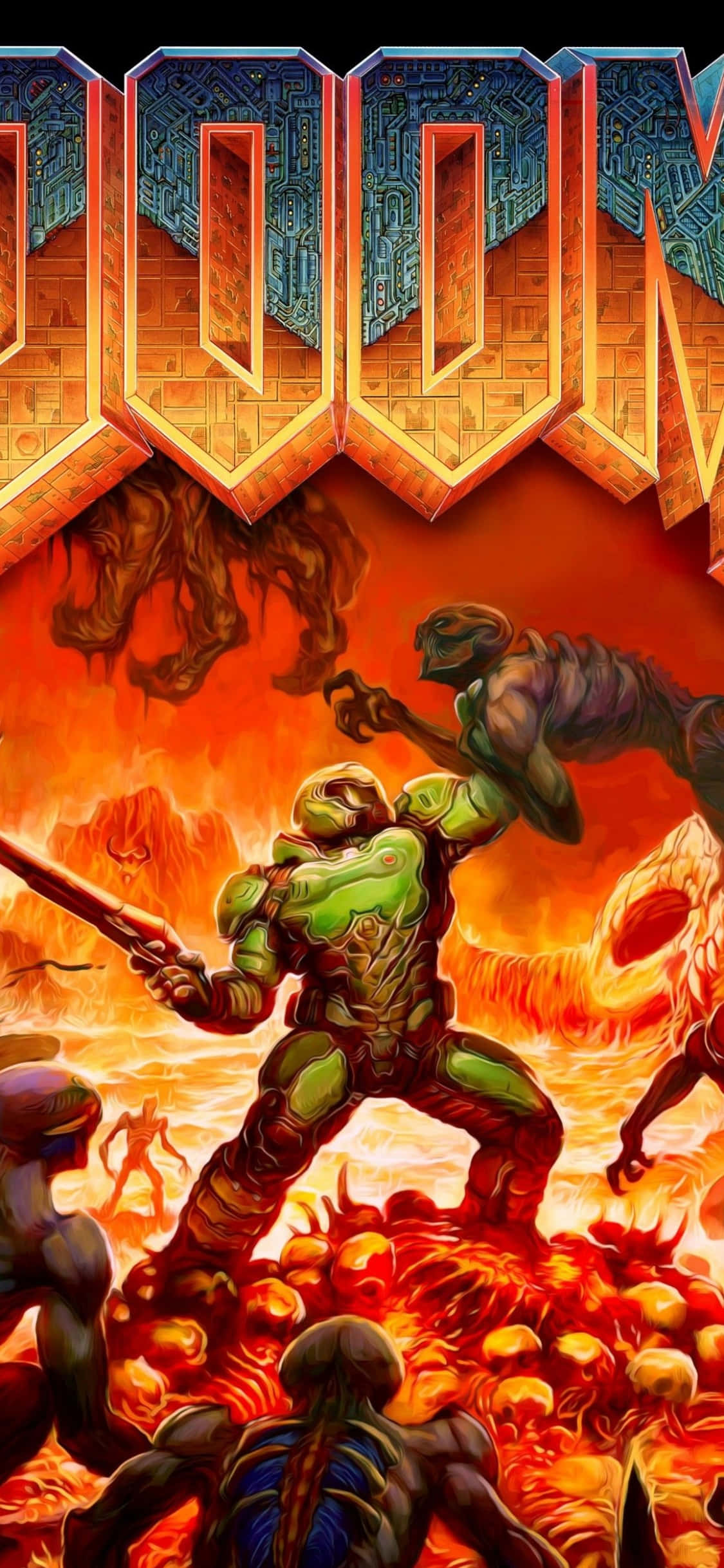 Doom Helvede iPhone Xs Baggrund Wallpapers