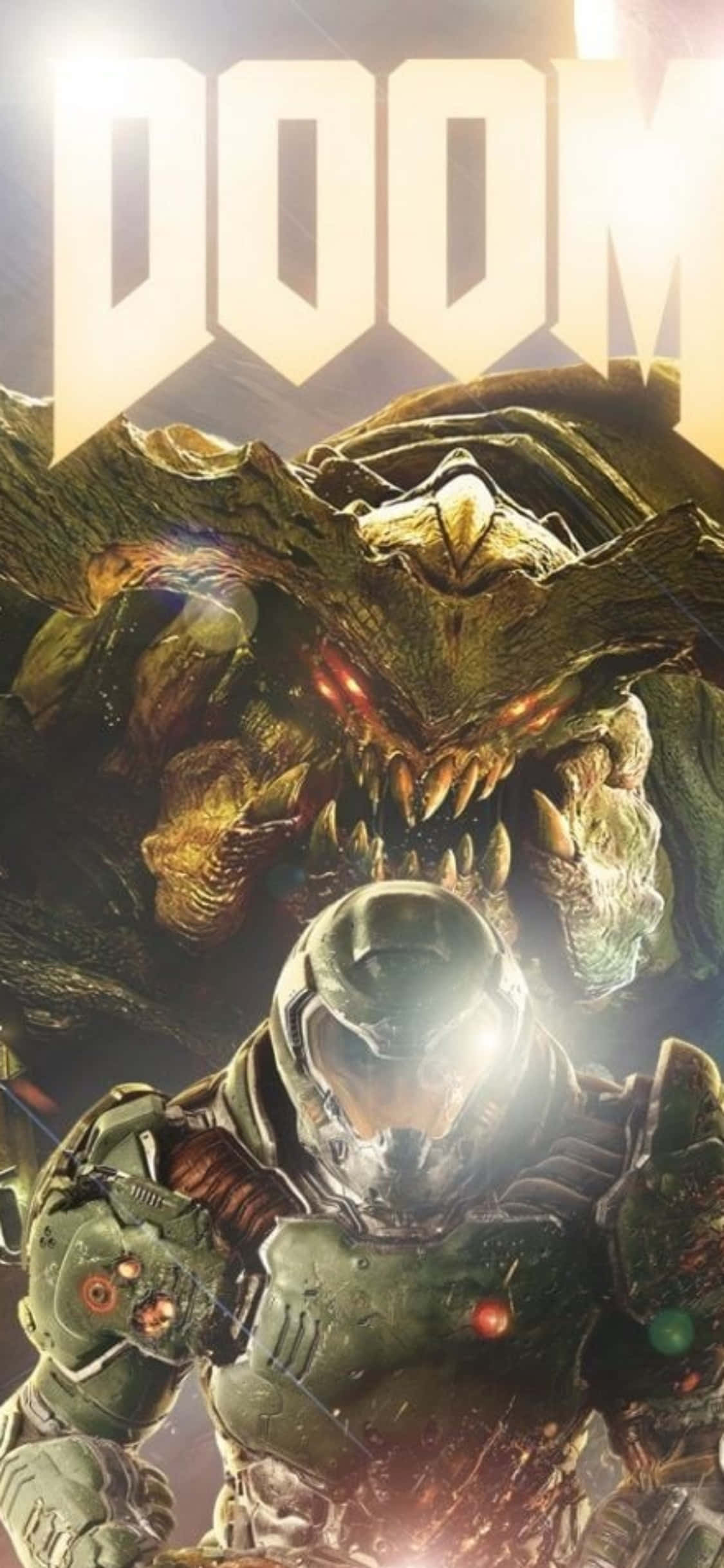 Doomguy Monster iPhone Xs Baggrund Wallpapers