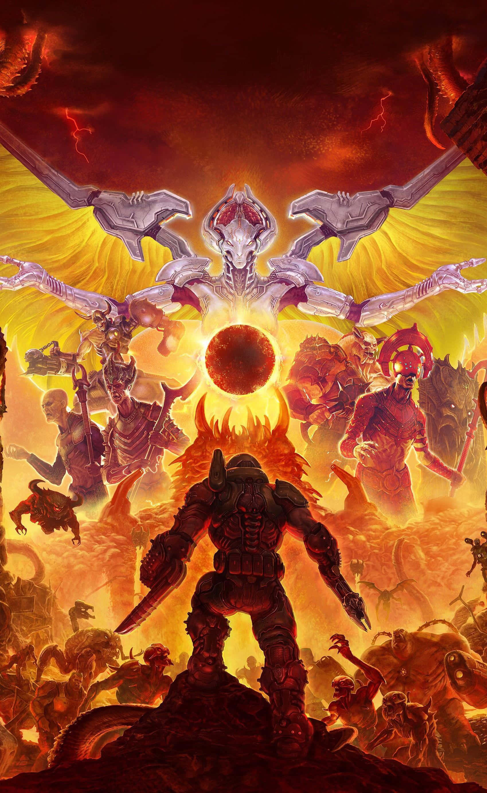 doomsday - en plakat med en dæmon og en dæmon Wallpapers