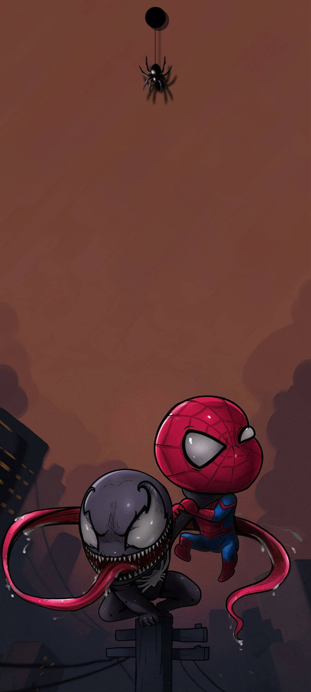 Dot Notch Venom og Spider-Man Wallpapers
