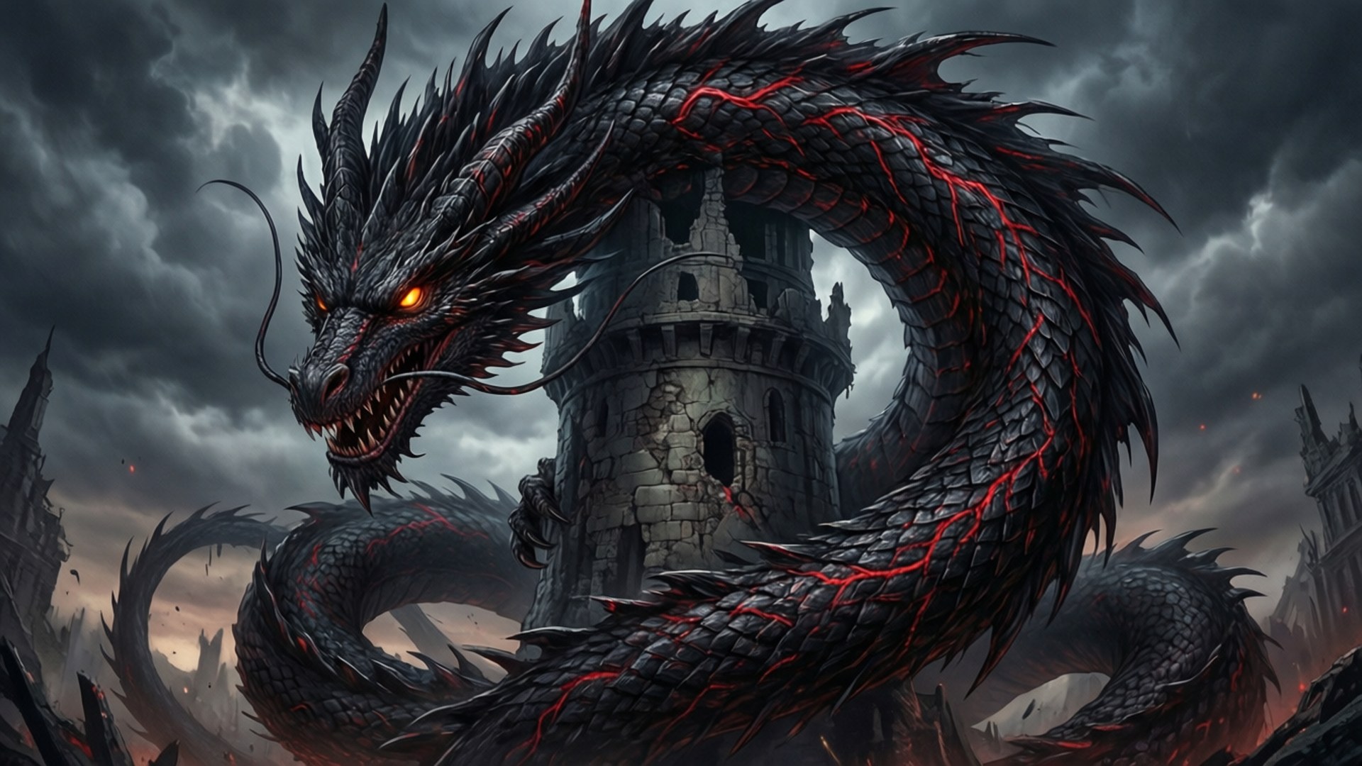Drage af Ruin Wallpapers