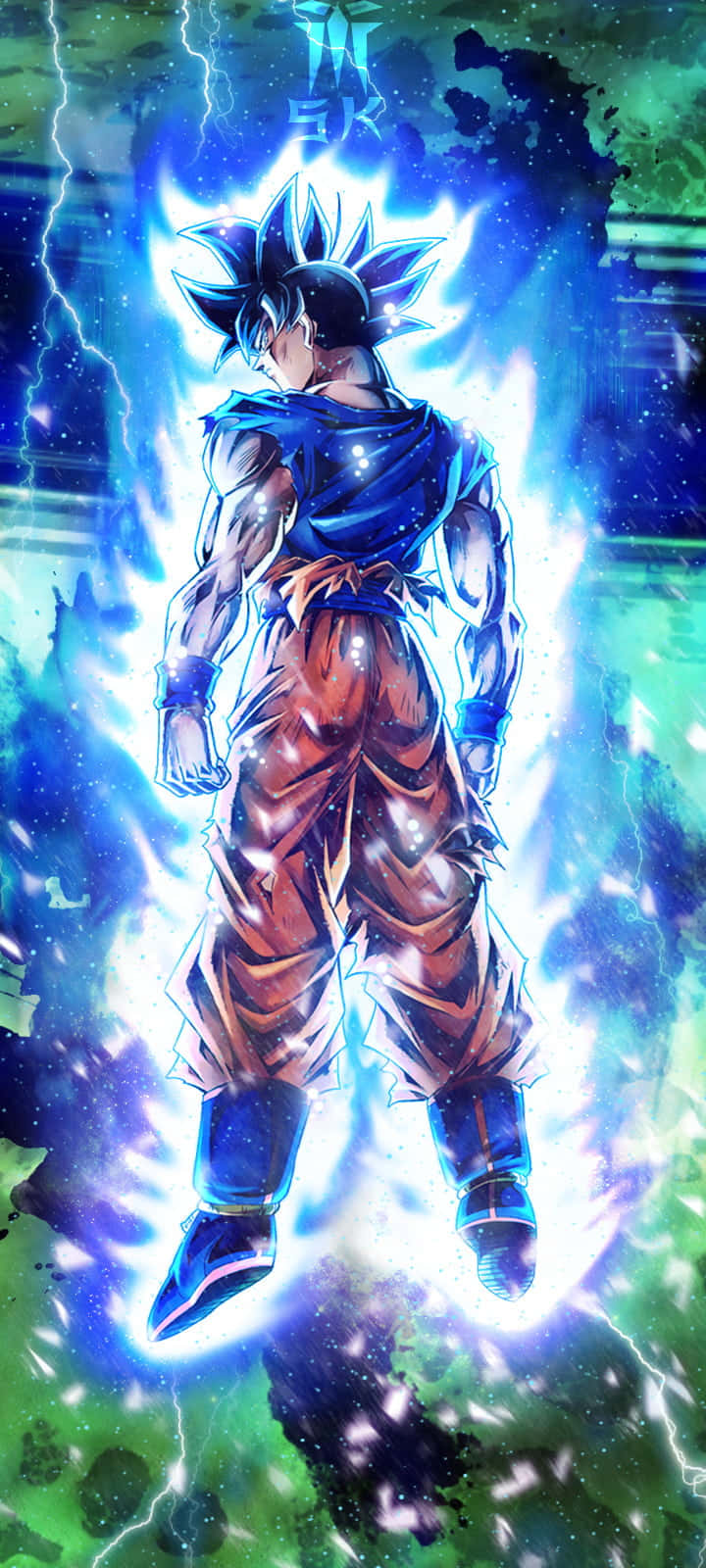 Dragon Ball Z Goku lyser blåt Wallpapers