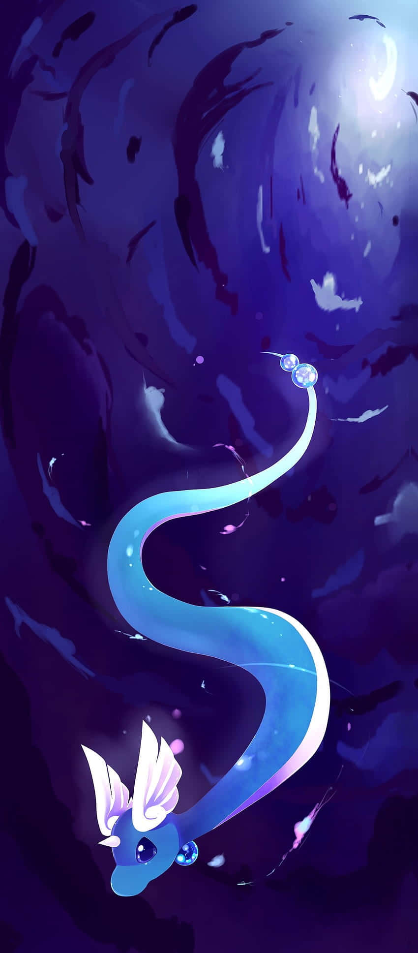 Dragonair i vand abstrakt illustration Wallpapers