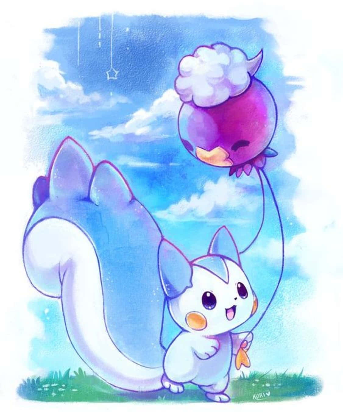Drifblim og Pachirisu Wallpapers