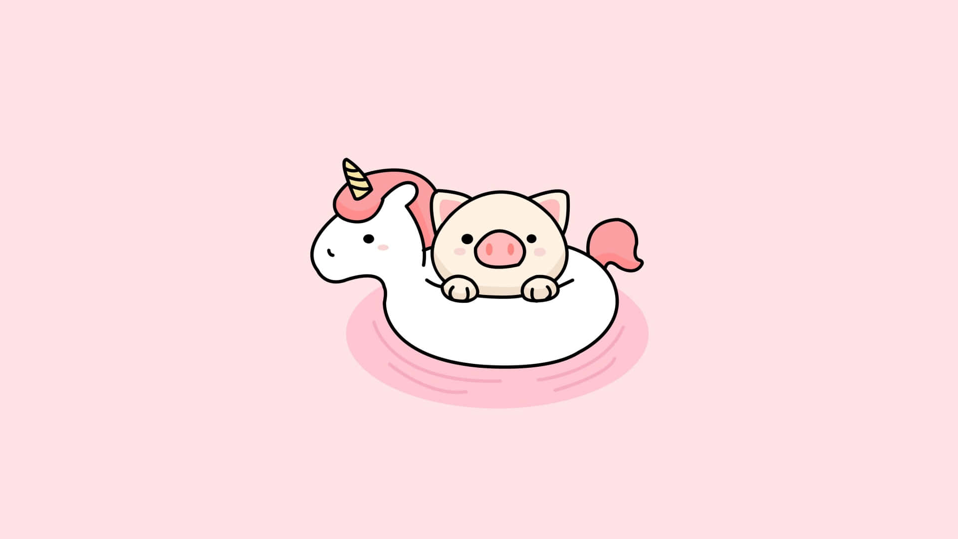 Drømmende kawaii lyserødt skymaleri til alle dine enheder Wallpapers
