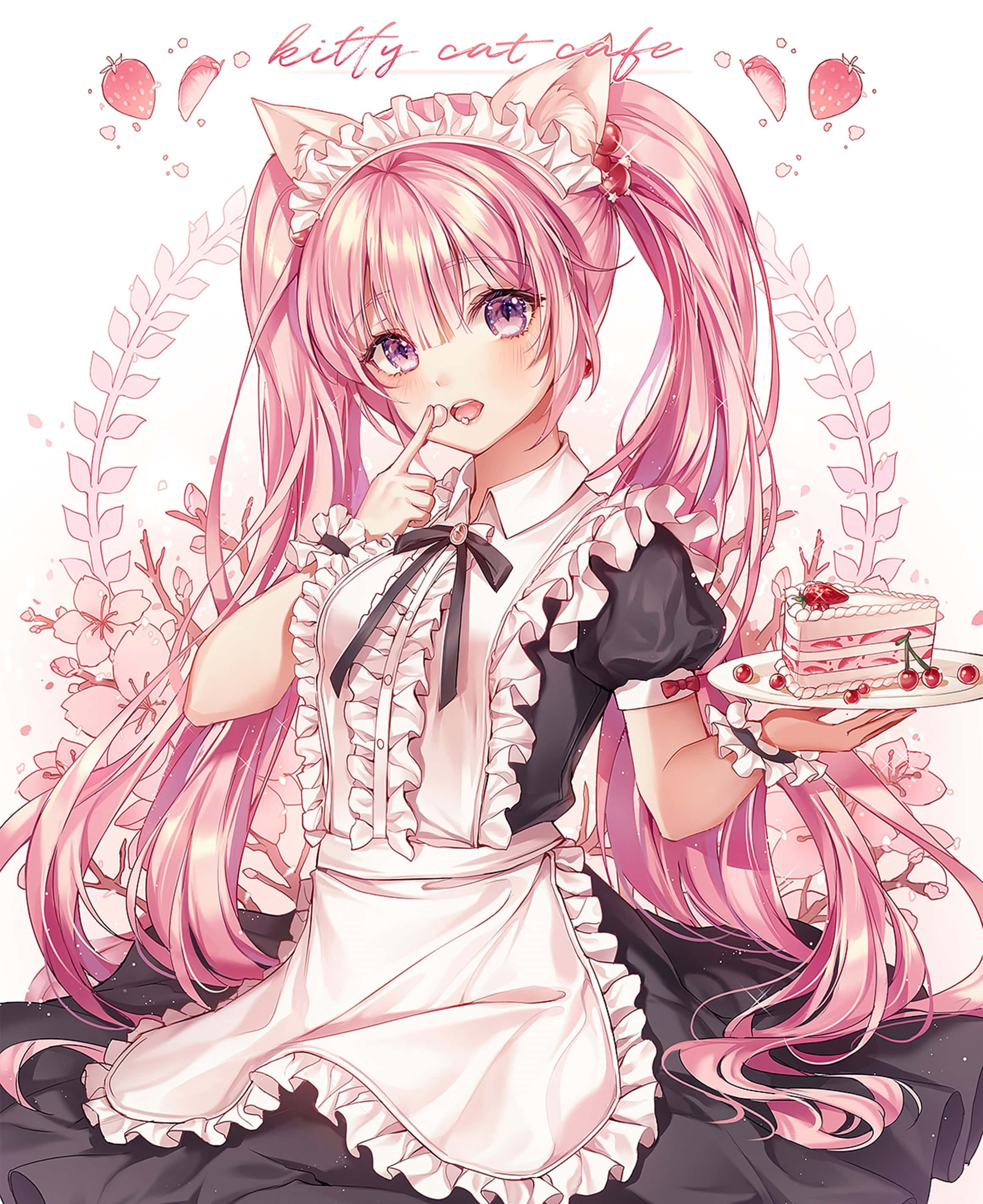 Drømmende pink anime æstetisk værelse Wallpapers