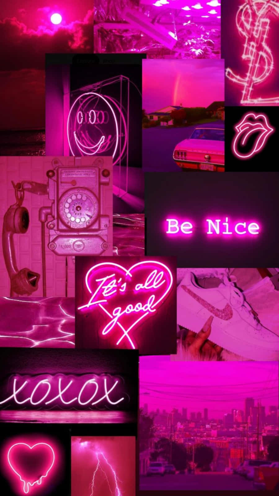 Drøm i neonrosa Wallpapers