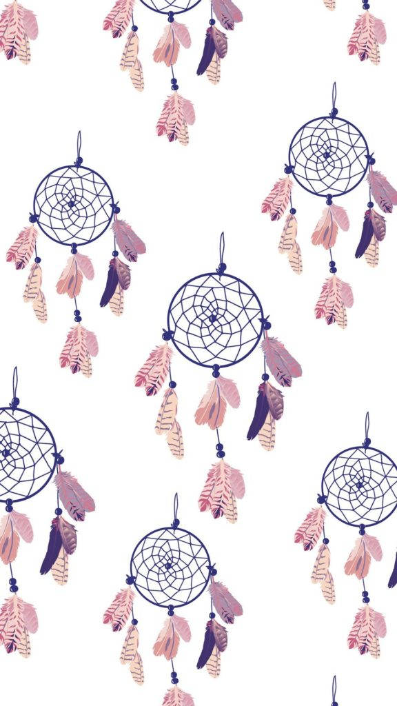 Drømmefangere i pink og lilla til iOS 7 Wallpapers
