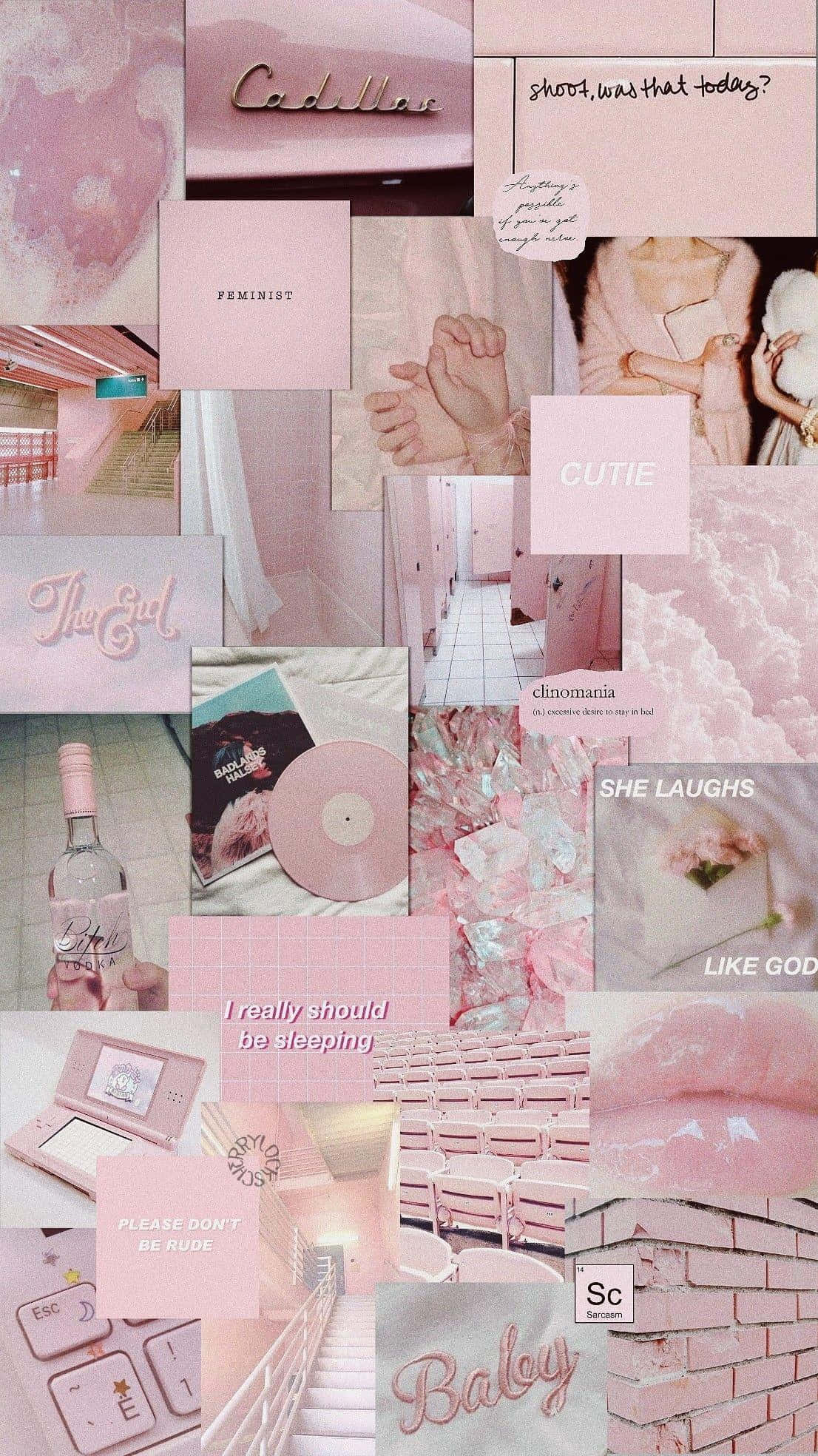 Drømmende pastelrosa æstetik Wallpapers