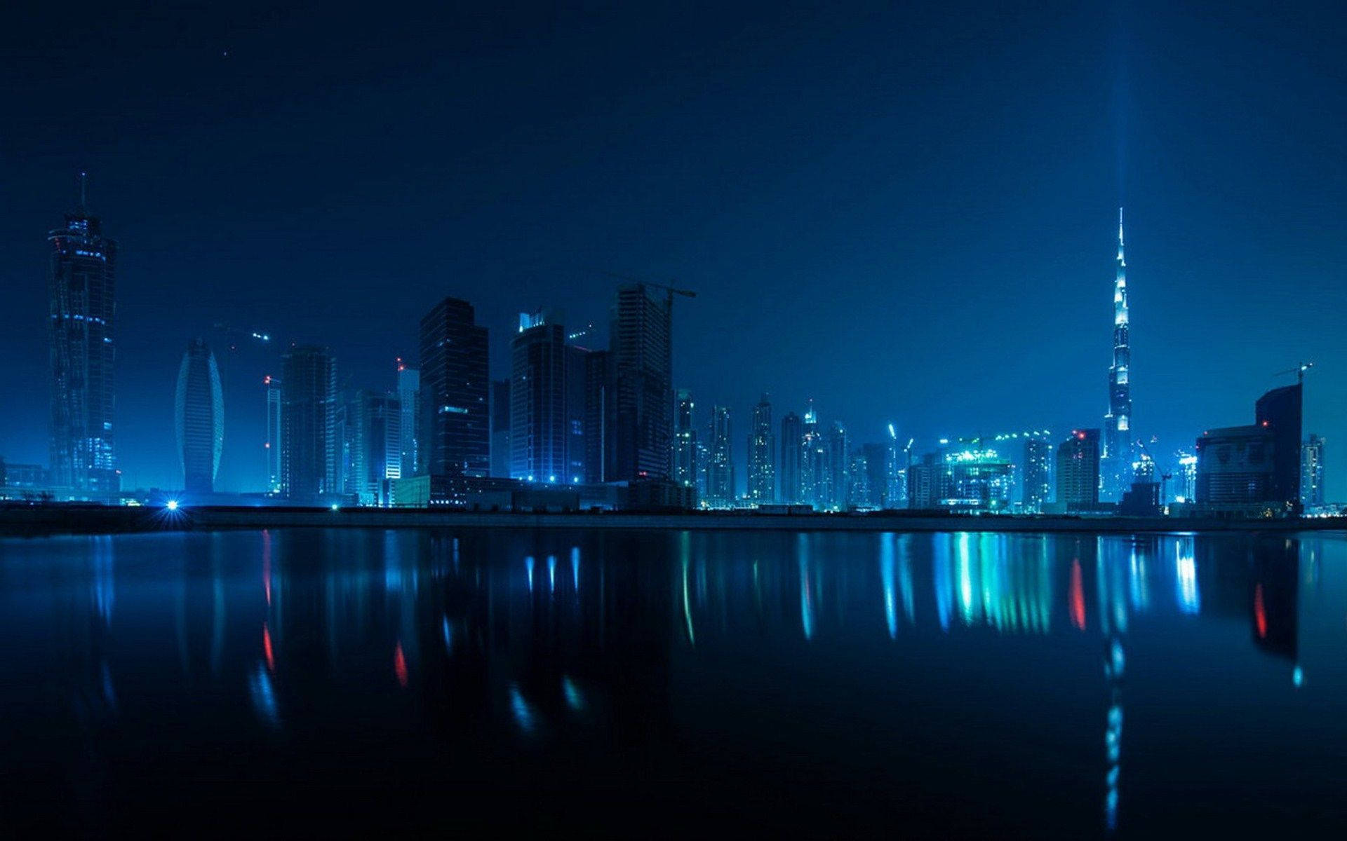 Dubai Skyline Blå Æstetik PC Wallpapers