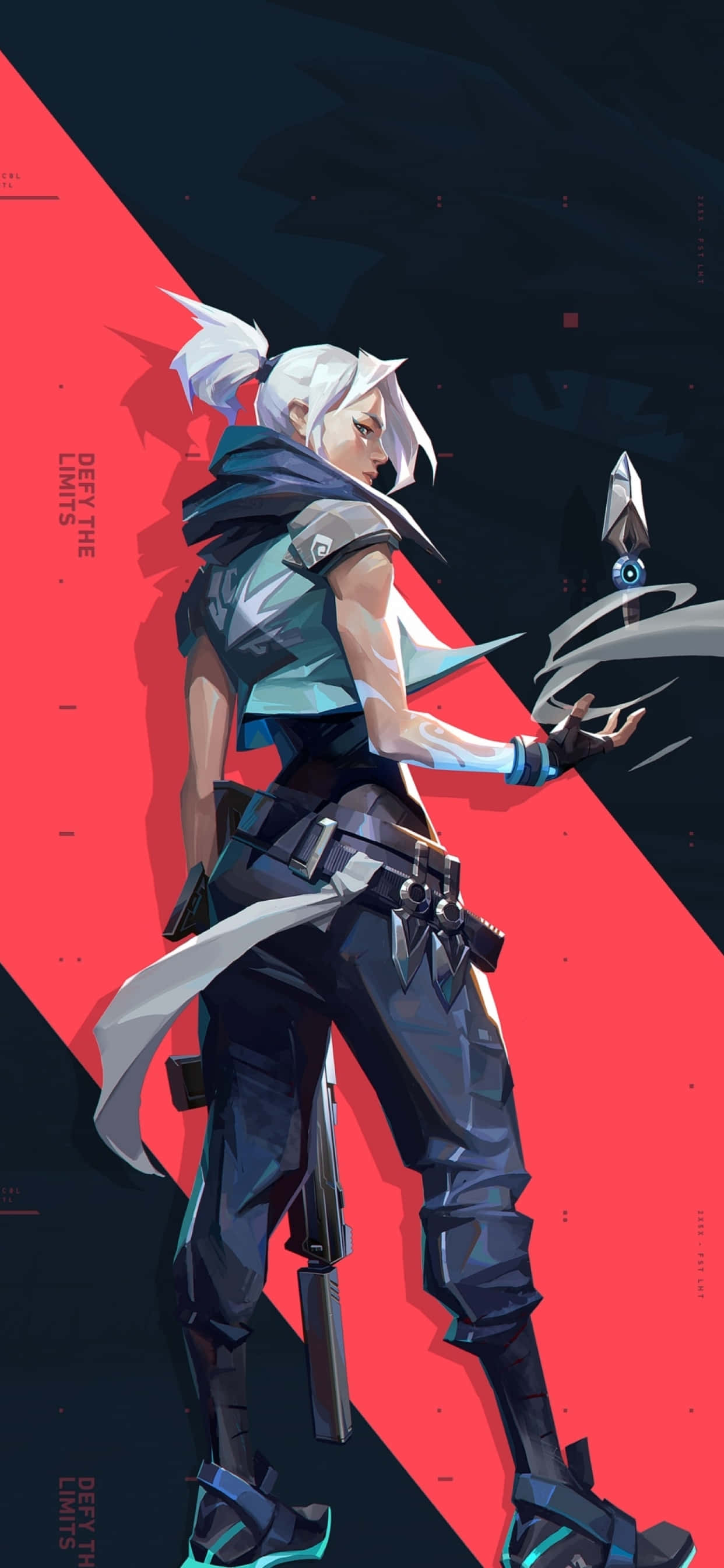 Duelist Agent Jett Plakat iPhone X Valorant Baggrund Wallpapers