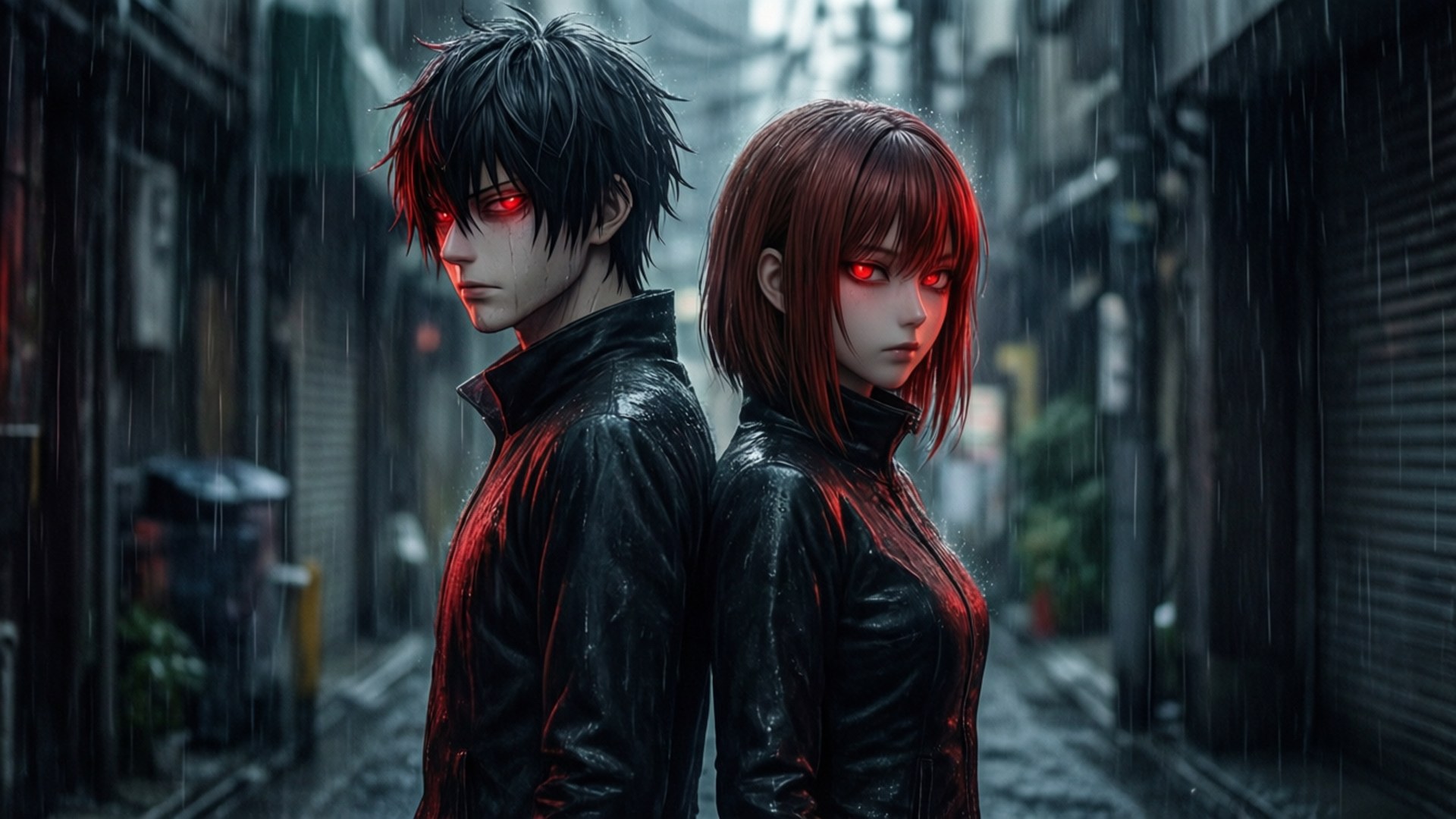 Duo i regnen Wallpapers