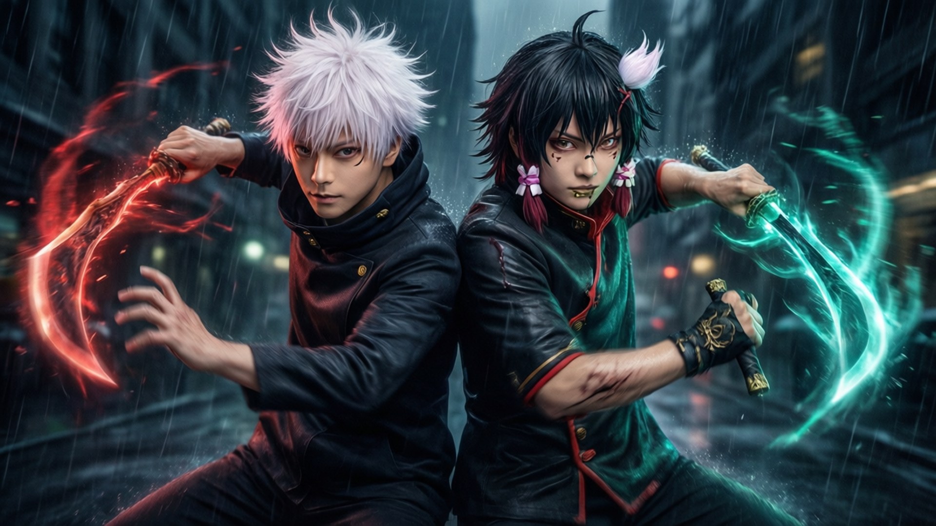 Duo-kamp i regn Wallpapers