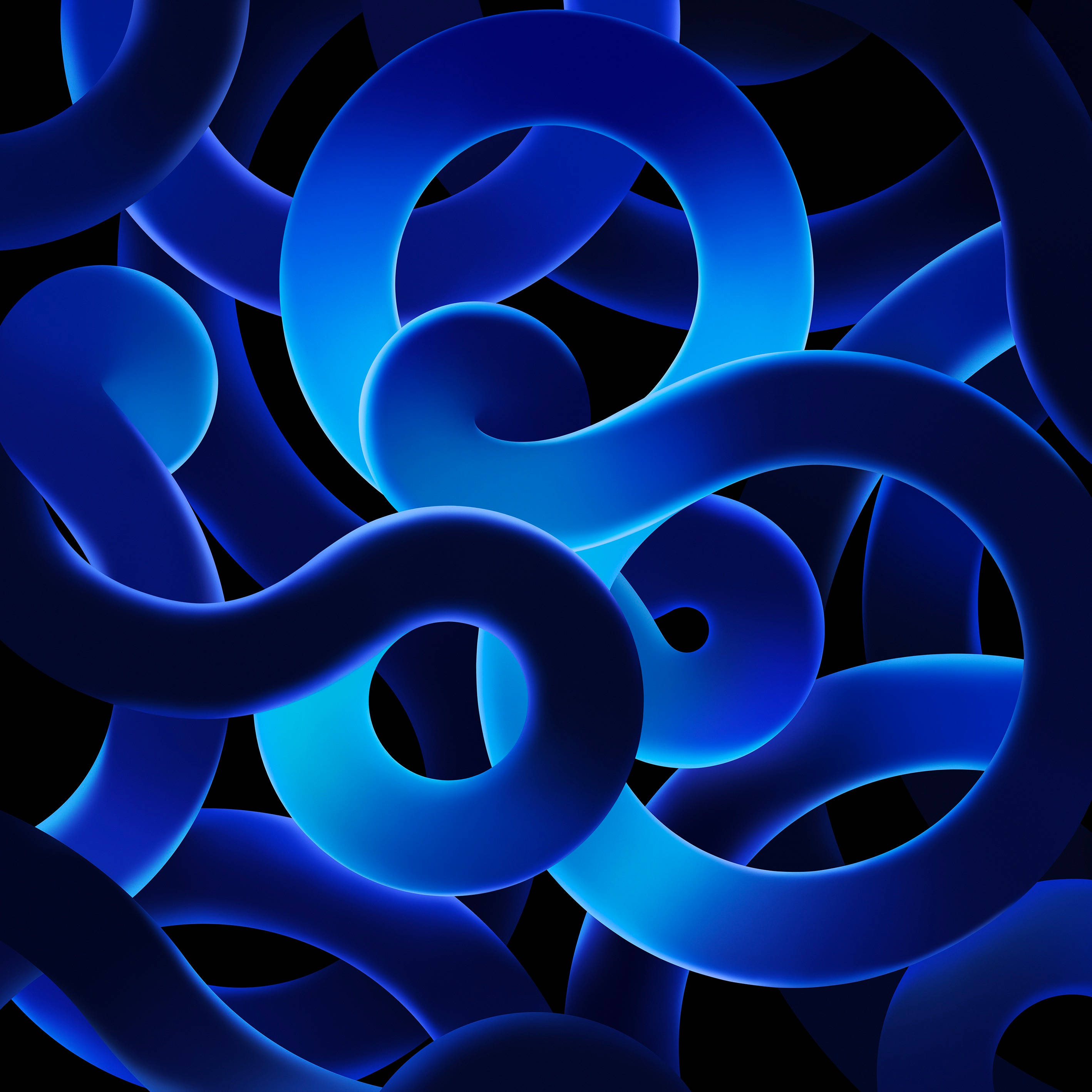 Dybe blå hvirvler iPad Air 4 Wallpapers
