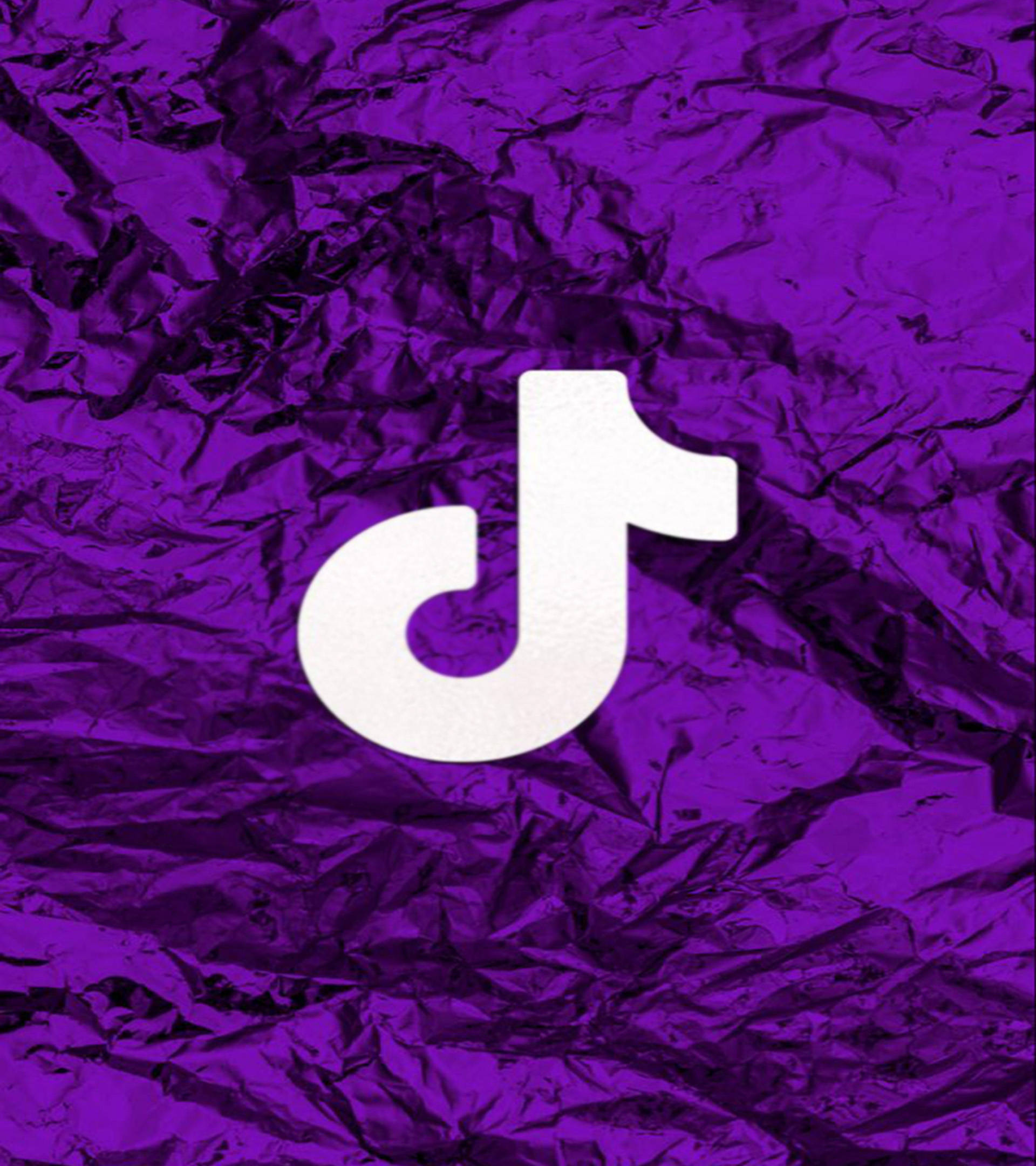 Dyblilla draperede stof TikTok-logo Wallpapers