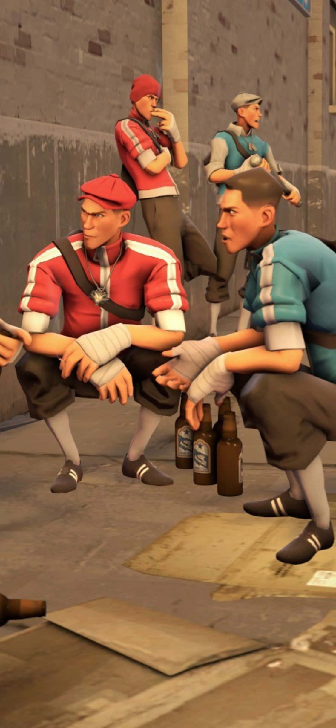 Dyk Ned I Team Fortress 2 Med Den Ultimative Spil-Smartphone Wallpapers
