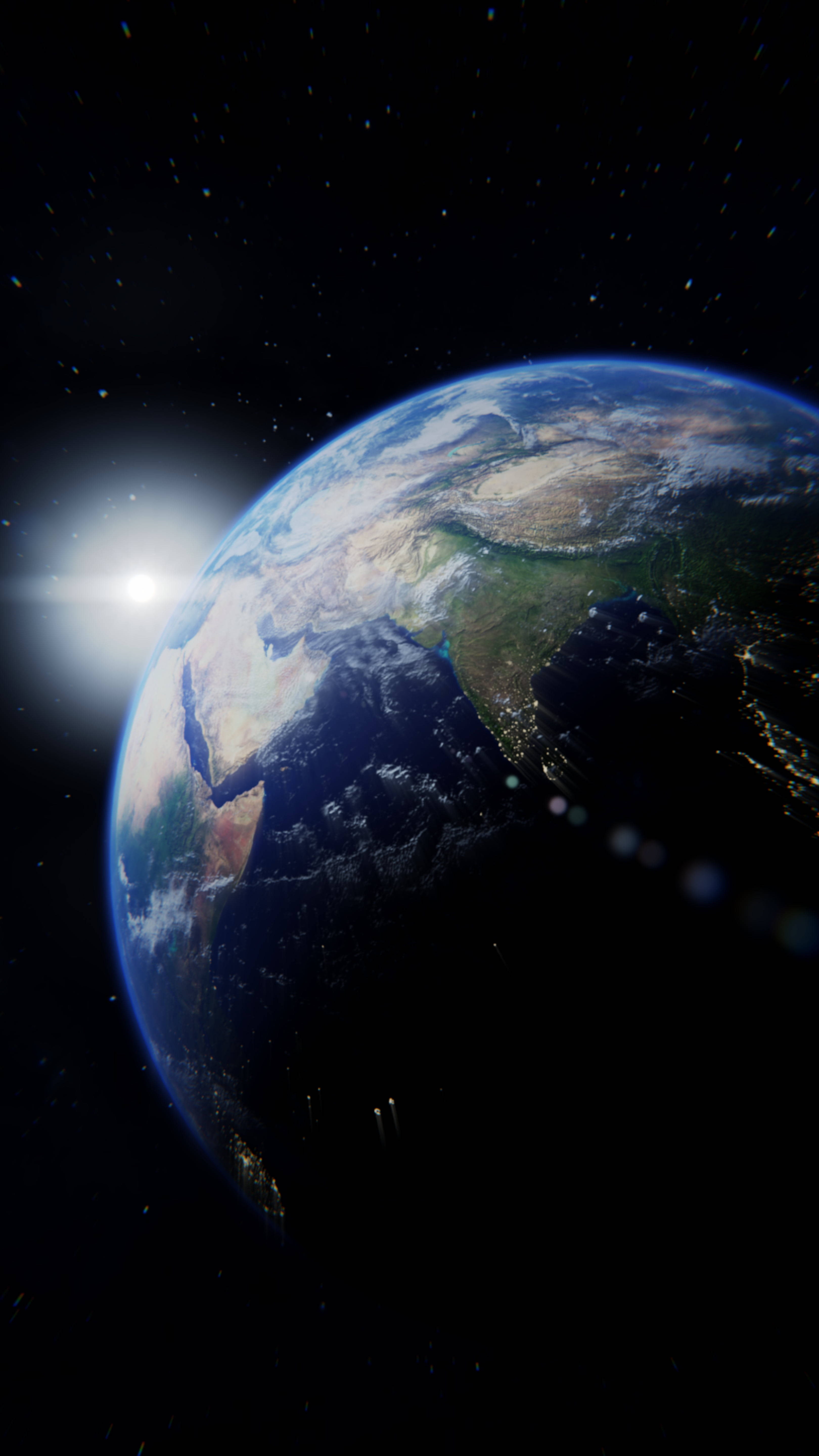 Dynamisk Jorden fra Rummet 4K Telefon Wallpapers
