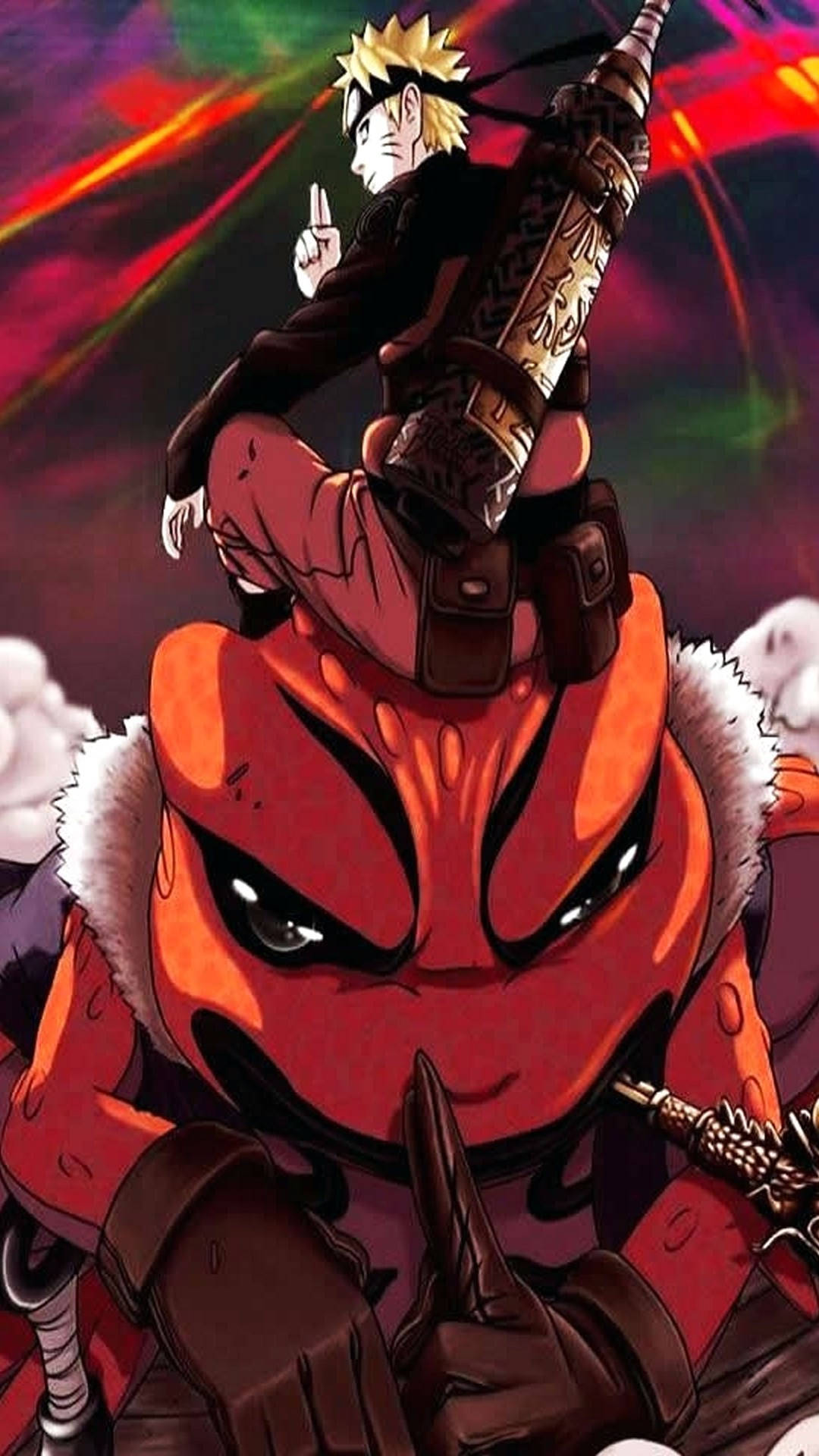Dynamisk Naruto Uzumaki i aktion Wallpapers