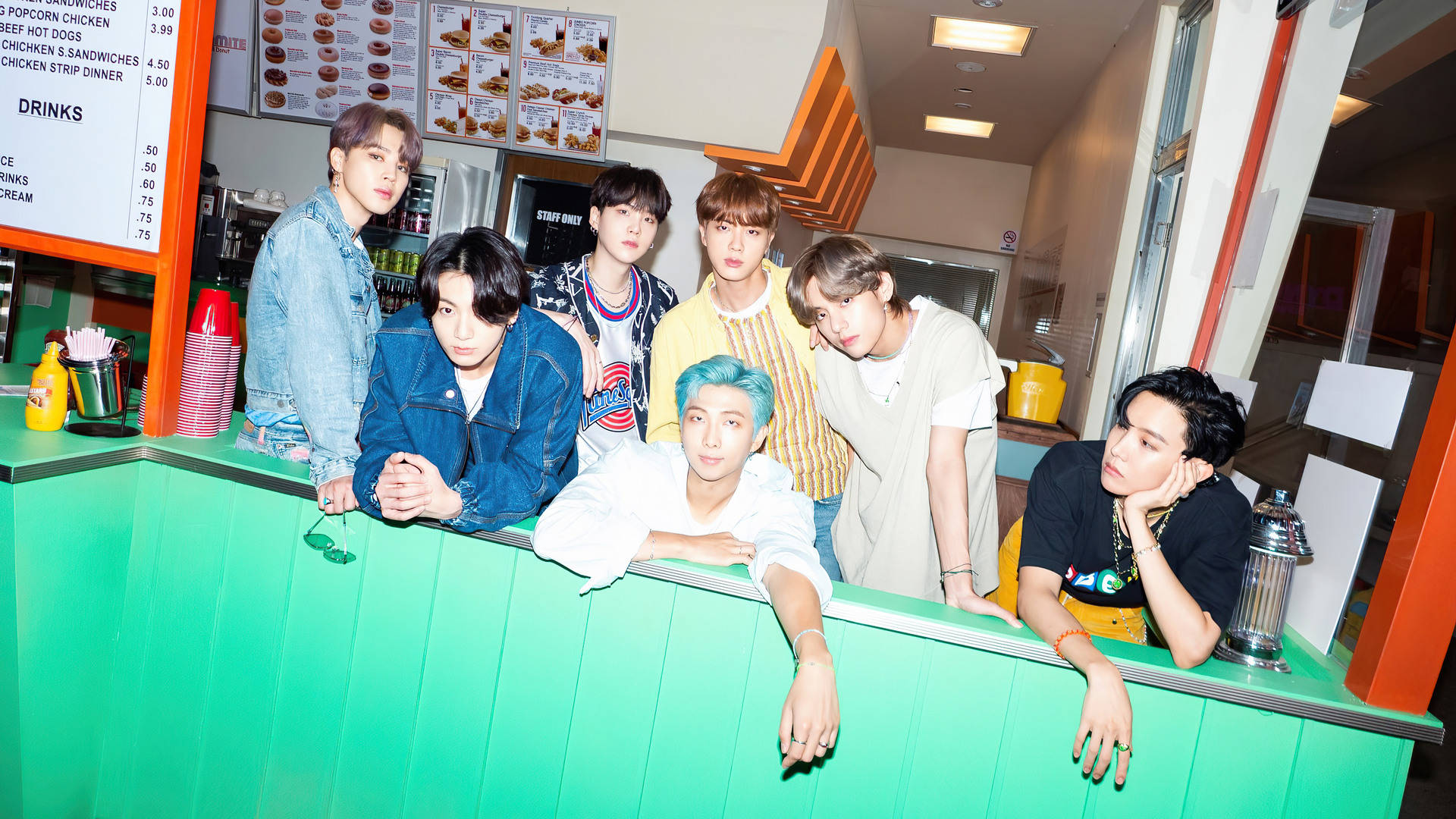 Dynamite BTS gruppebillede Wallpapers
