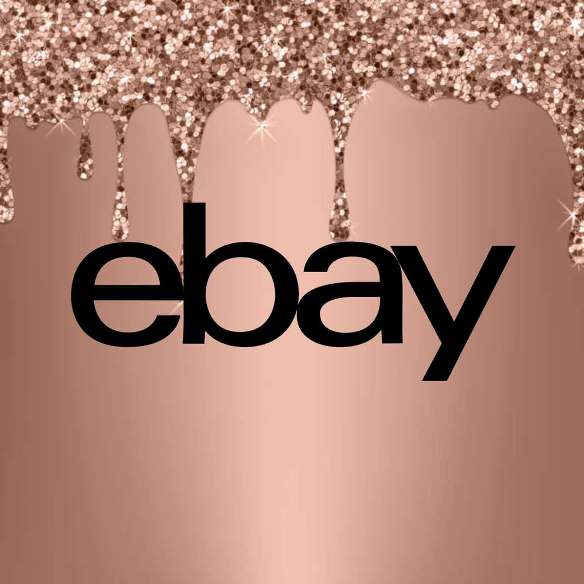 eBay UK-logo i rosaguld Wallpapers