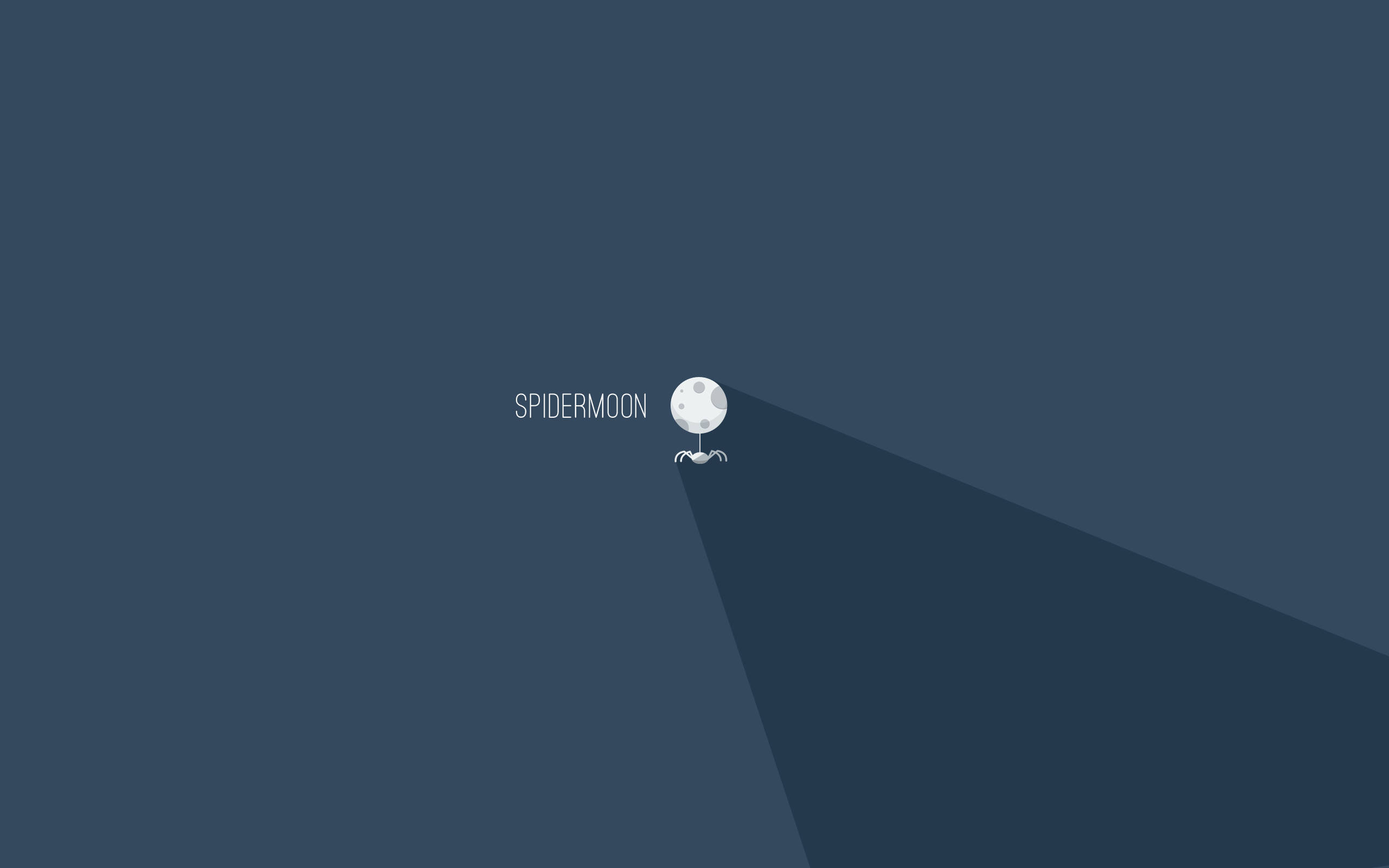 Edderkop på månen i minimalistisk stil Wallpapers