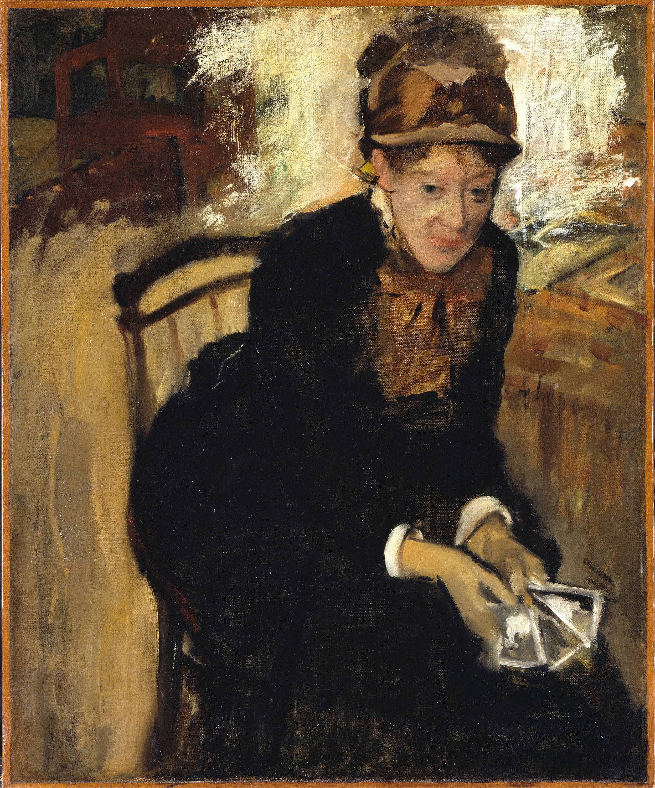 Edgar Degas portræt af Mary Cassatt Wallpapers