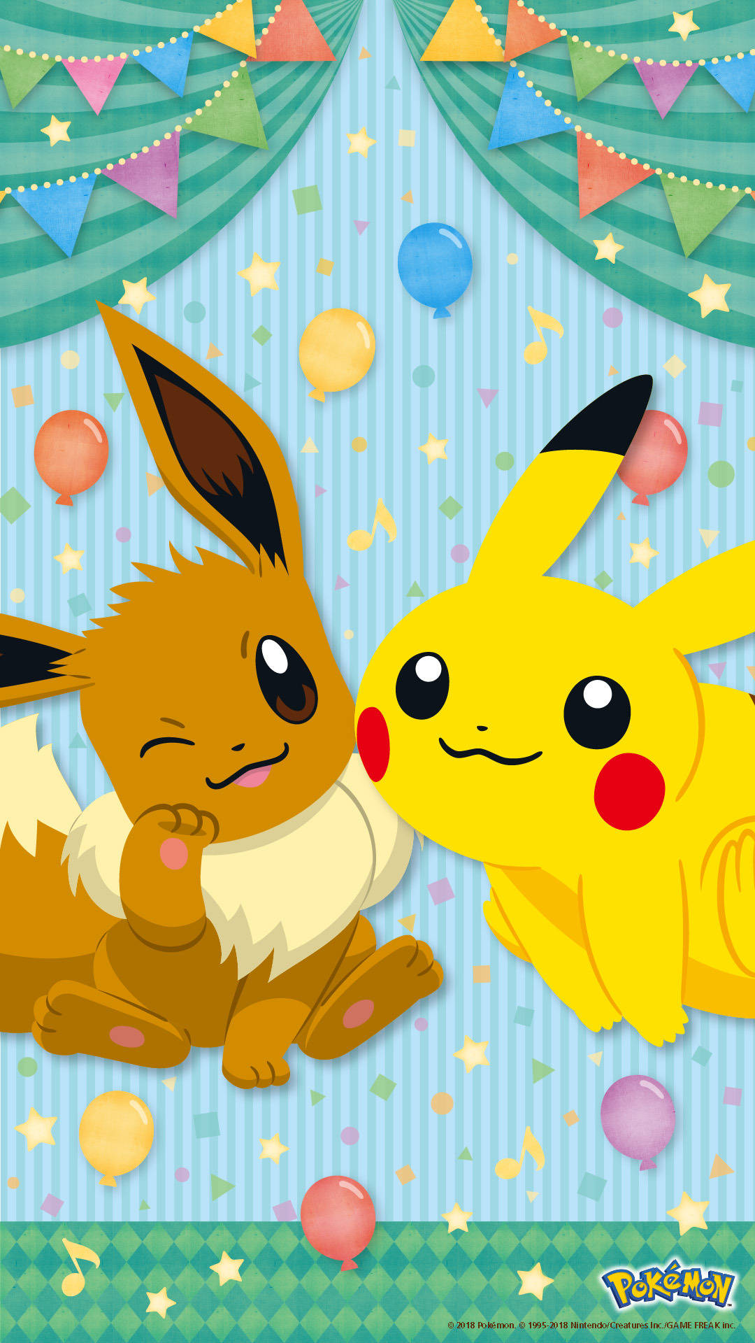 Eevee og Pikachu iPhone Wallpapers