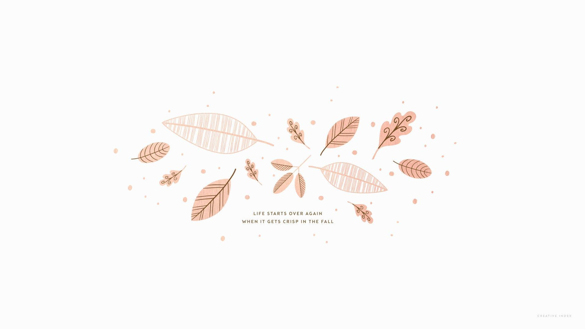 Efterårsblade Minimalistisk Æstetik Skrivebord Wallpapers