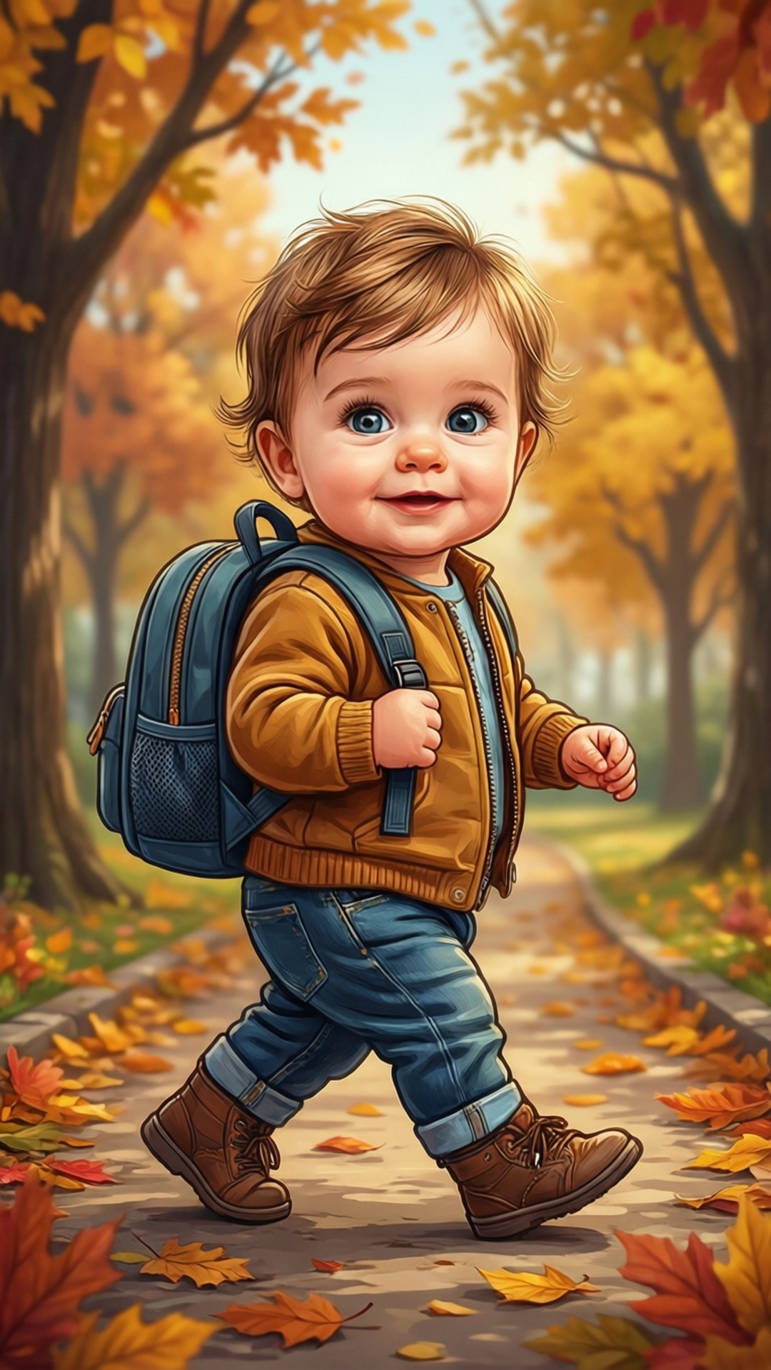 Efterårsgåtur Baby Wallpapers