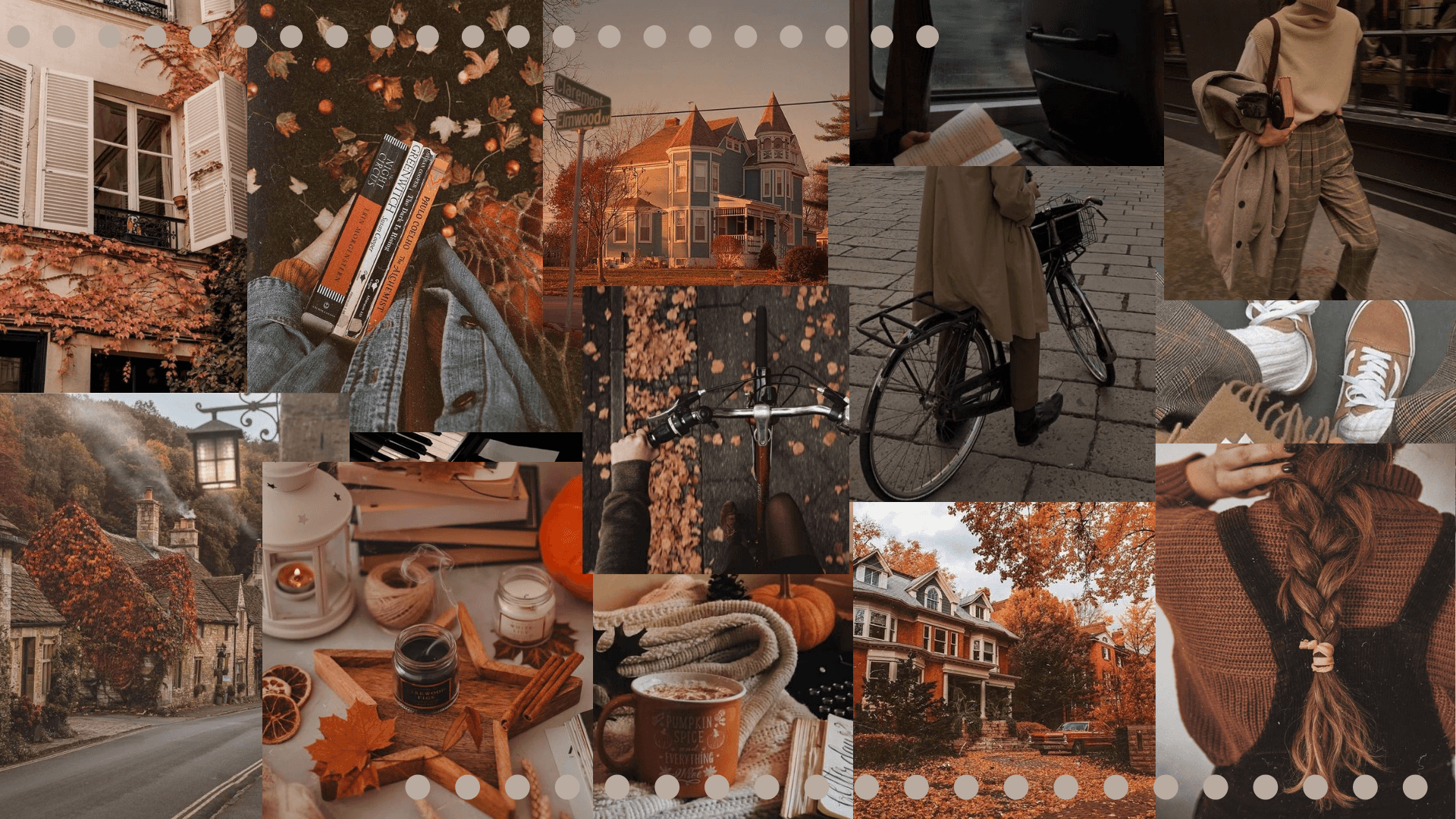 efterårskollage - en collage af billeder af efterår Wallpapers