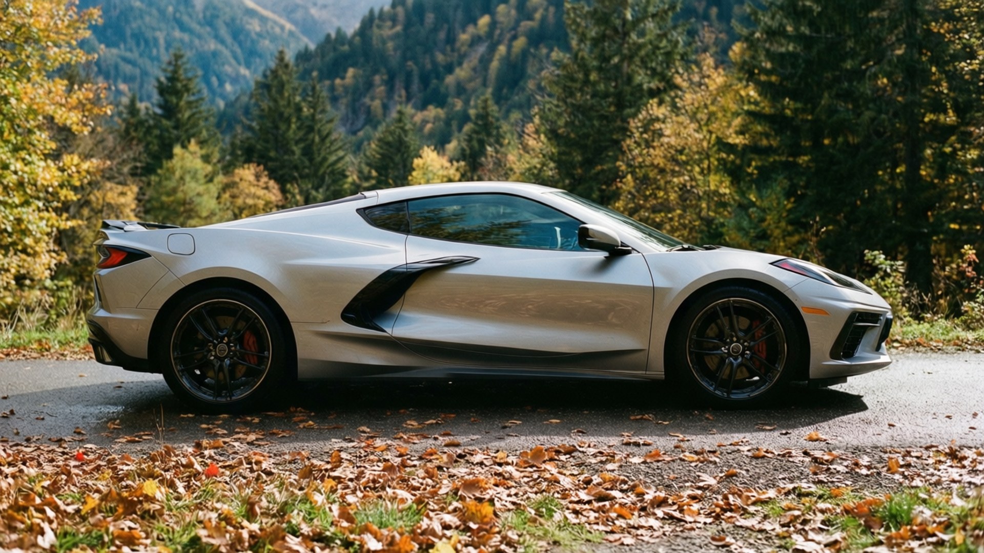 Efterårskørsel med Corvette Wallpapers