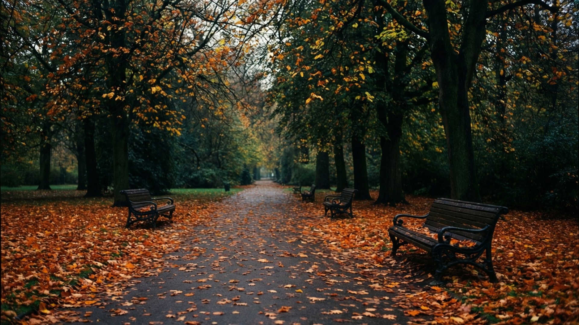 Efterårsparkens Sti Wallpapers