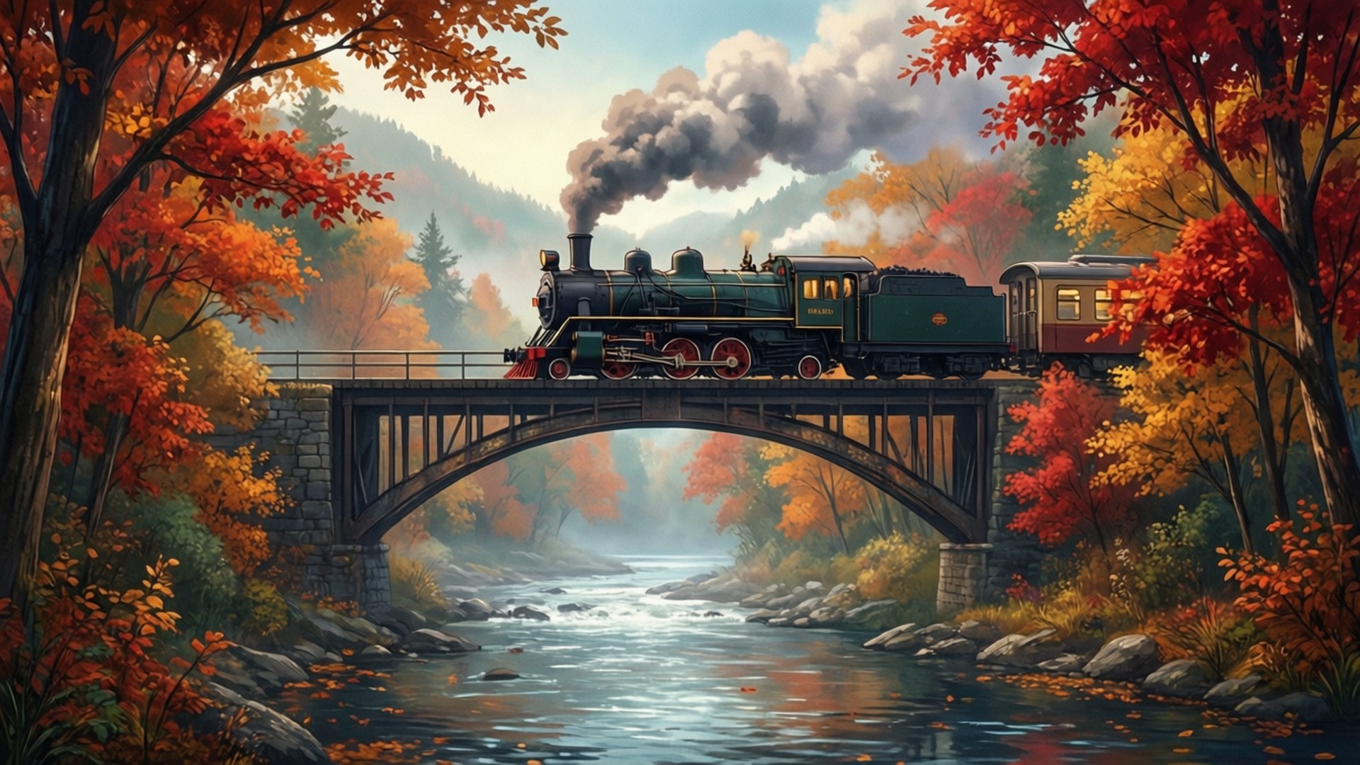 Efterårstogbro Wallpapers
