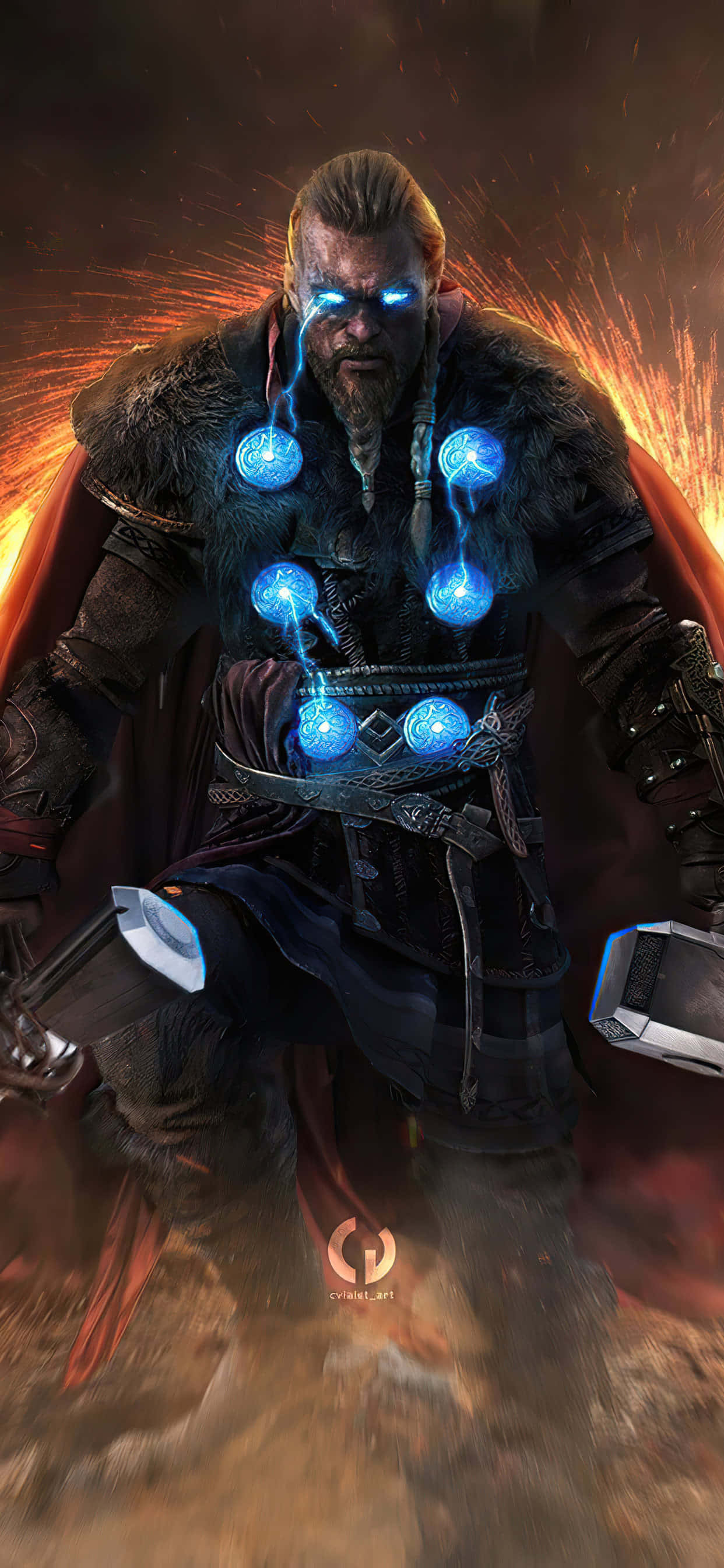 Eivor lynets gud iPhone Xs Max Assassin's Creed Valhalla baggrund Wallpapers