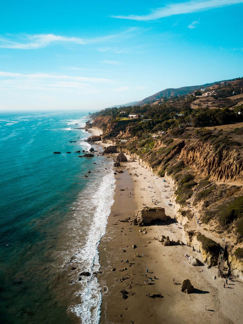 El Matador State Beach Mountain Ridge Android Malibu Baggrund Wallpapers