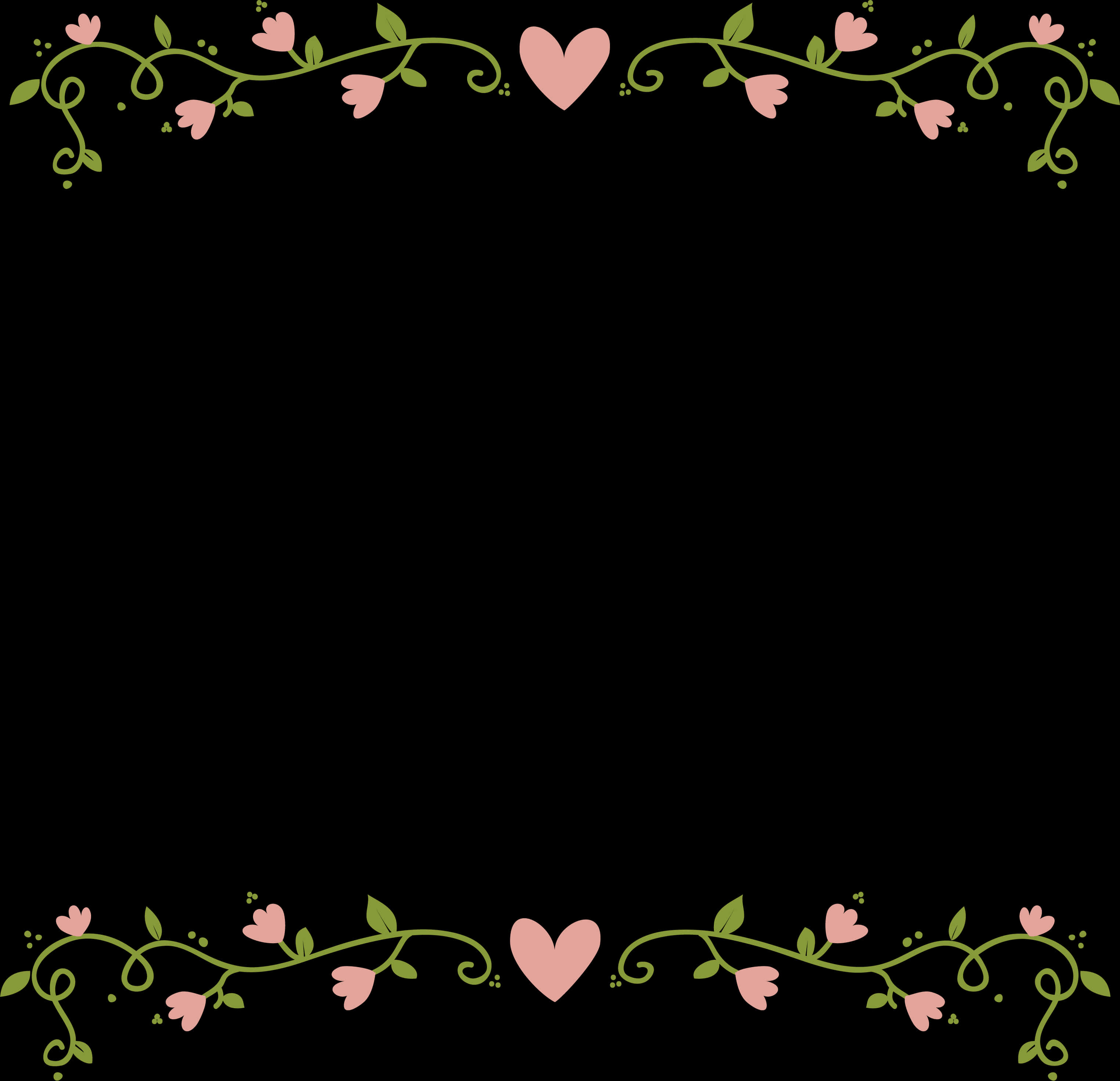 Elegant blomsterhjerte kant Wallpapers