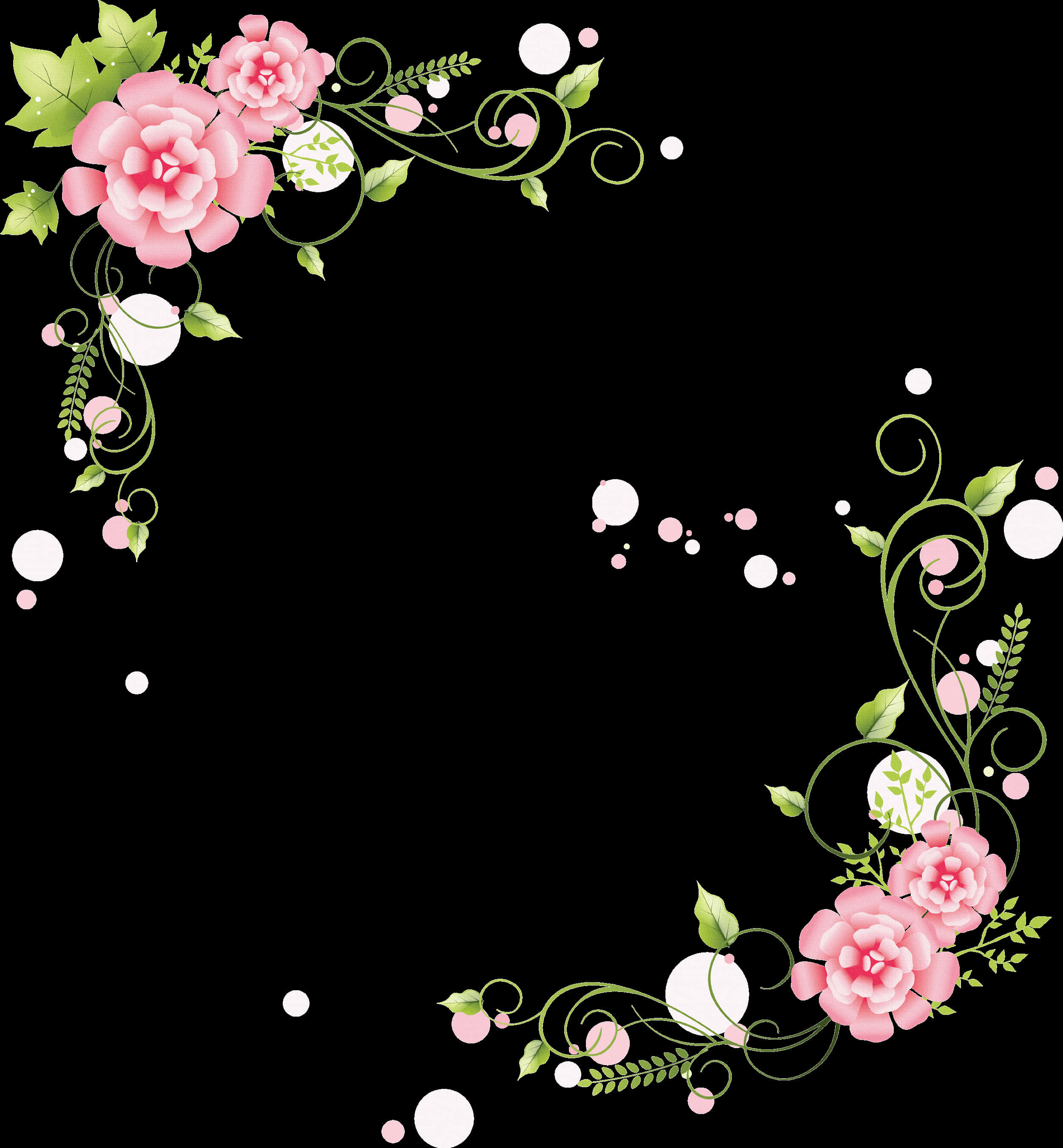 Elegant blomsterhjørnedesign Wallpapers