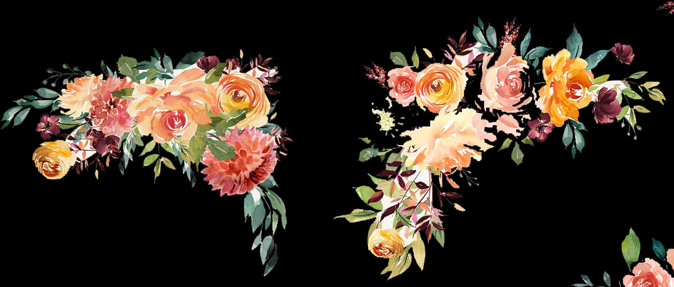 Elegant blomsterkant design Wallpapers