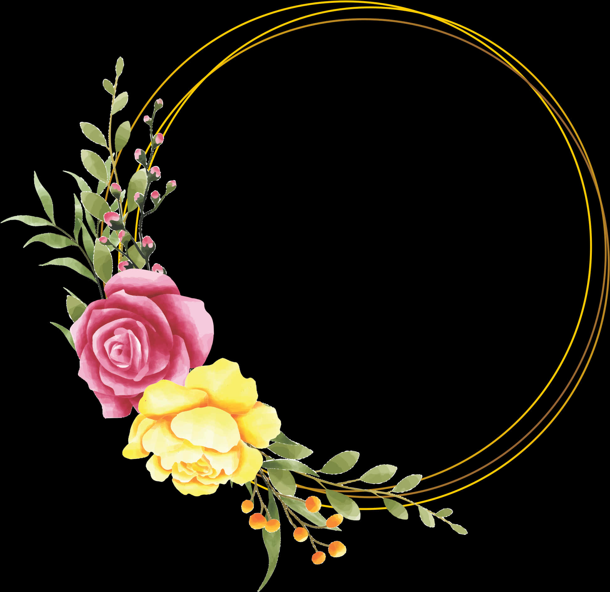 Elegant blomsterramme design Wallpapers