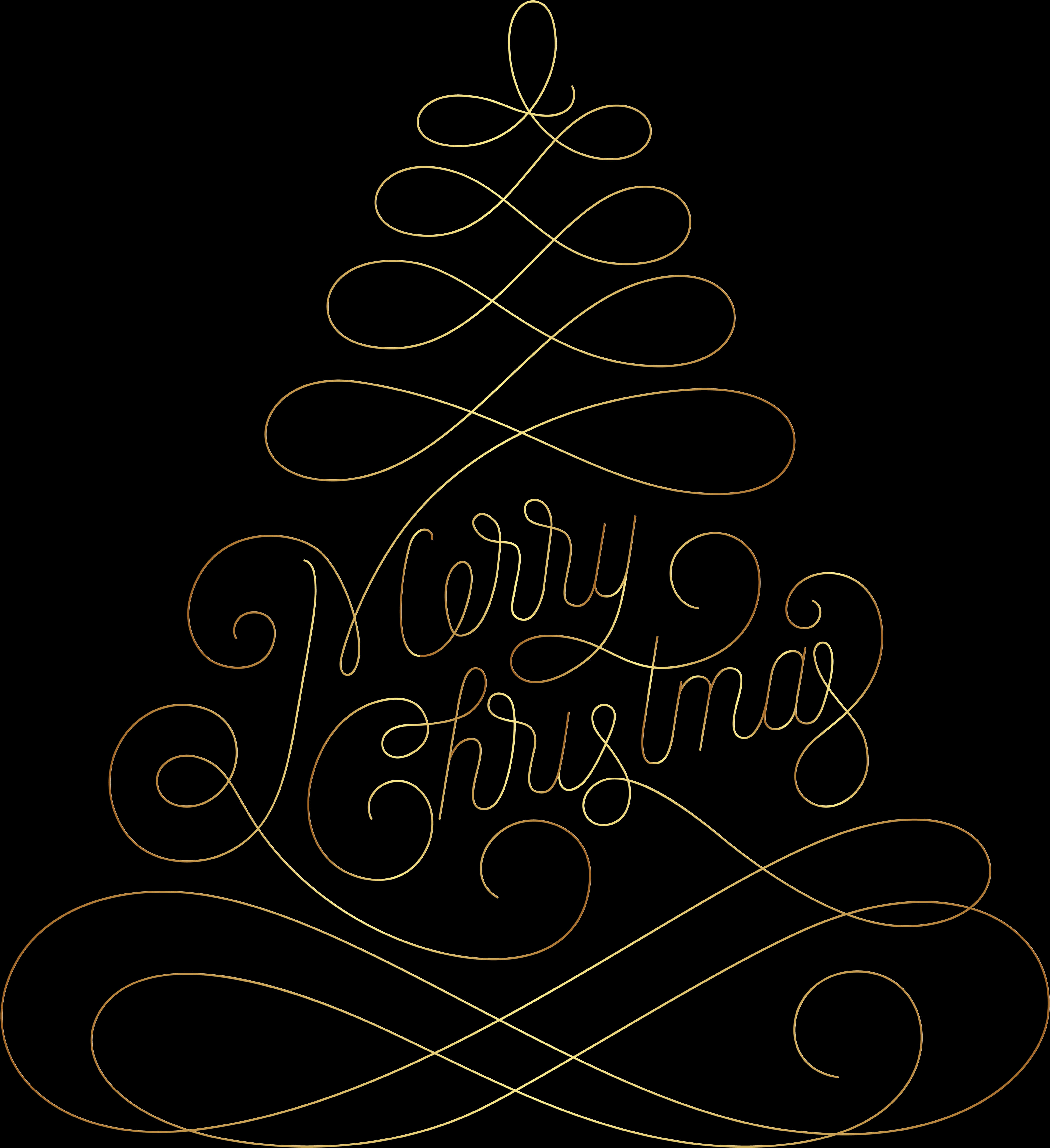 Elegant juletræskalligrafi Wallpapers