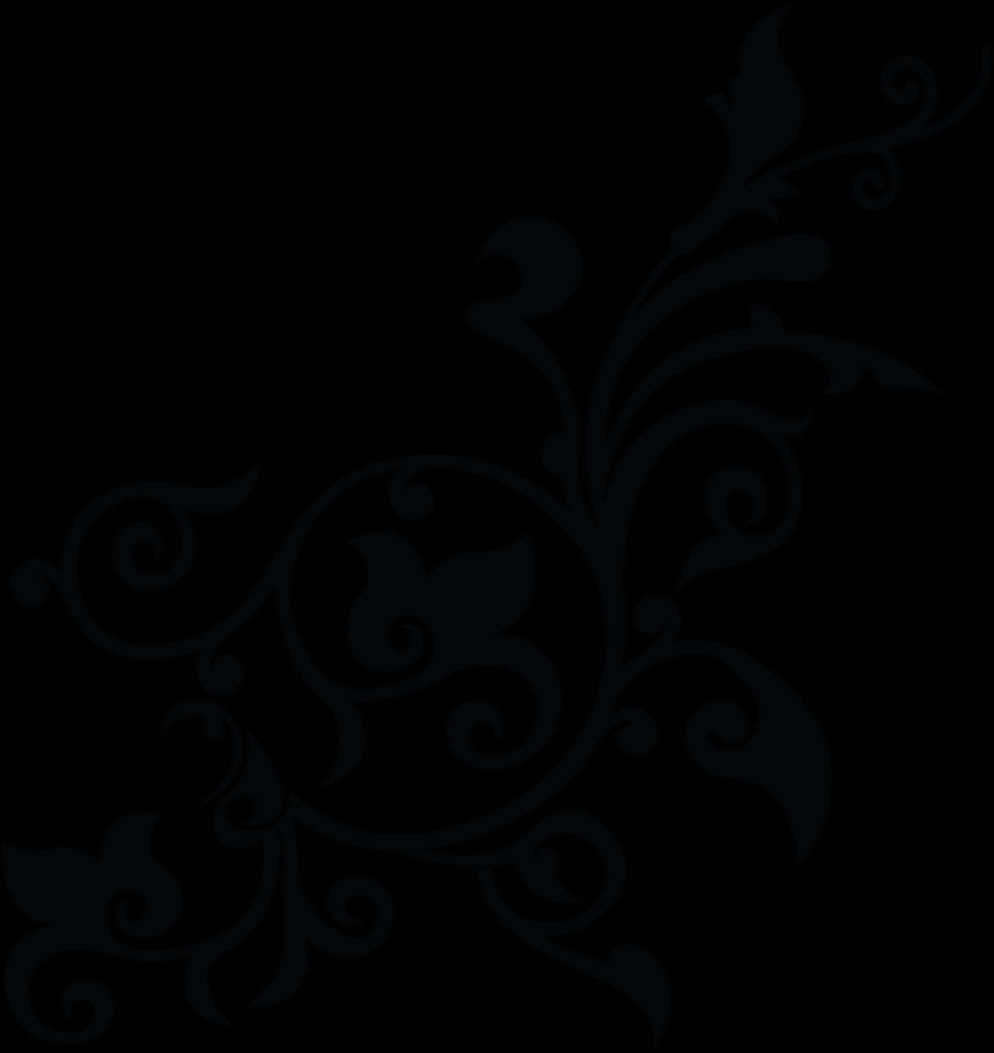 Elegant sort blomstermønster Wallpapers