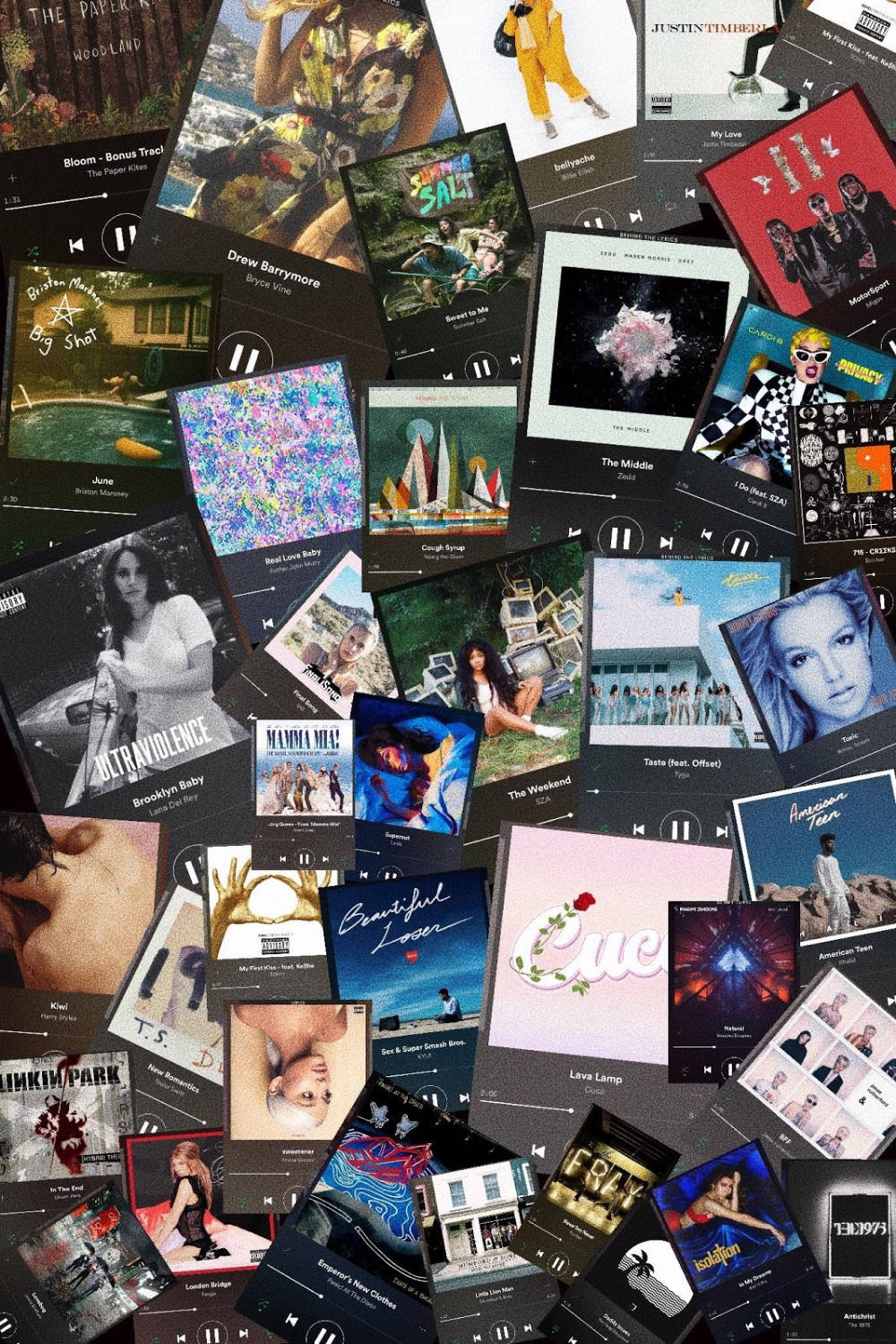 Emo æstetisk musikafspilningsliste Wallpapers
