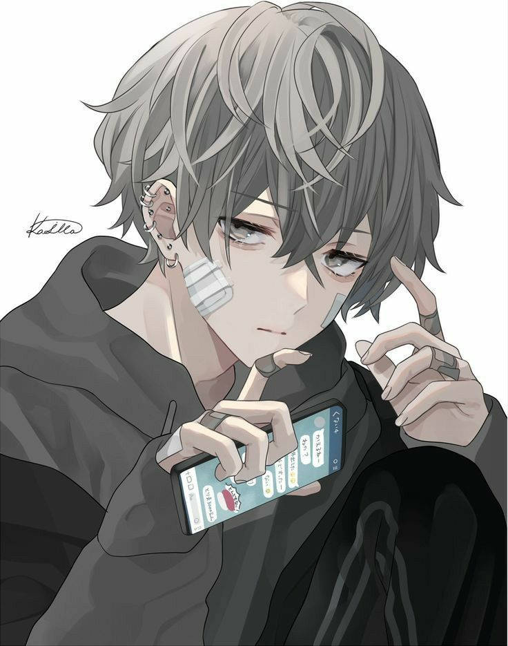 Emo-dreng kantet anime-profilbillede Wallpapers