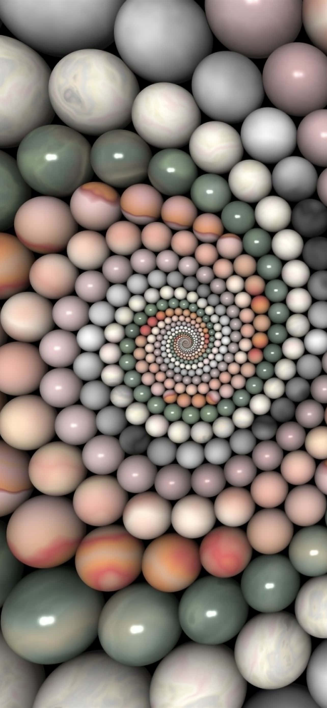 En abstrakt baggrund med en lys turkis spiral Wallpapers