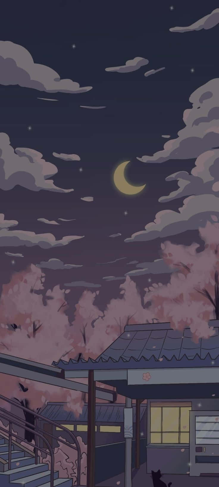 En æstetisk anime-baggrund med utrolige visuelle effekter Wallpapers