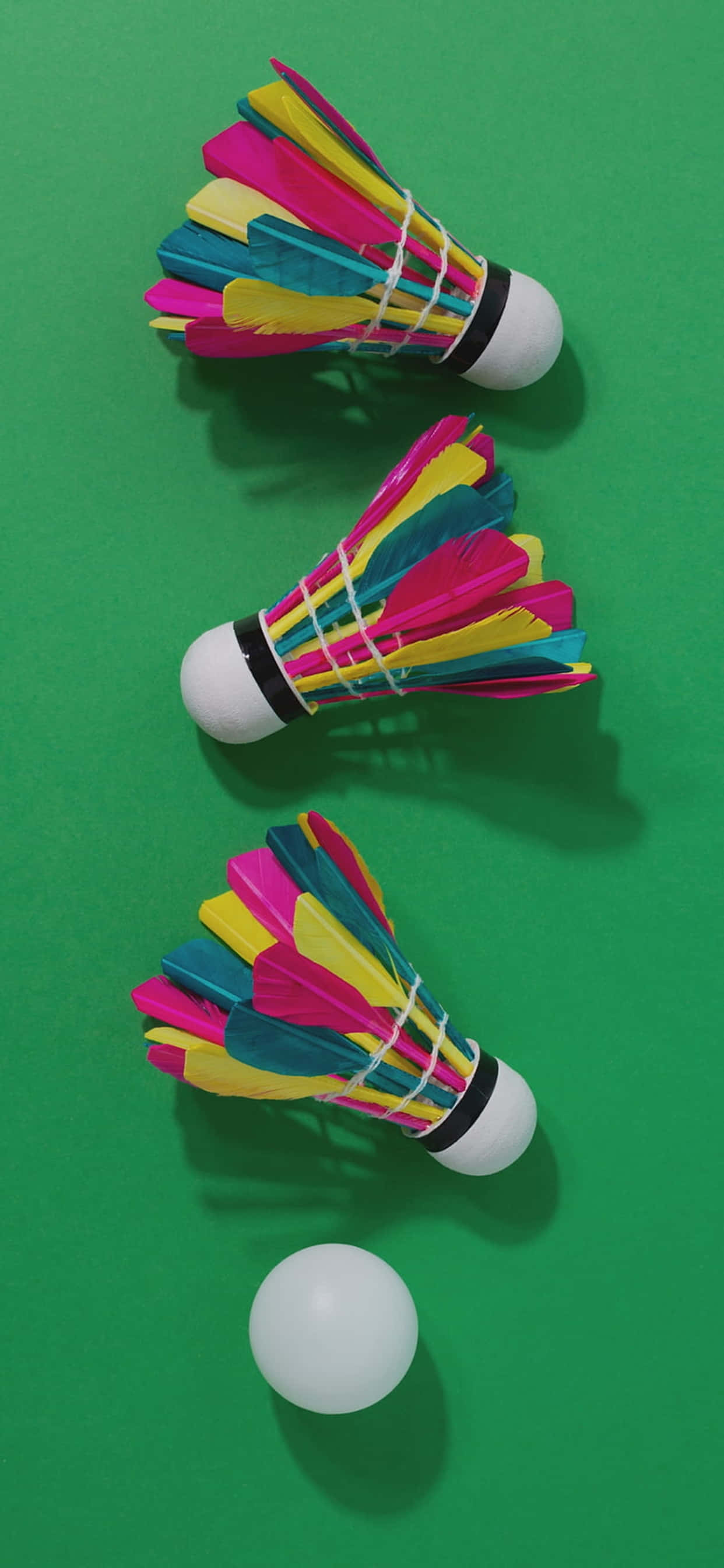 En aktiv og intens badmintonkamp på en iPhone XS Max Wallpapers