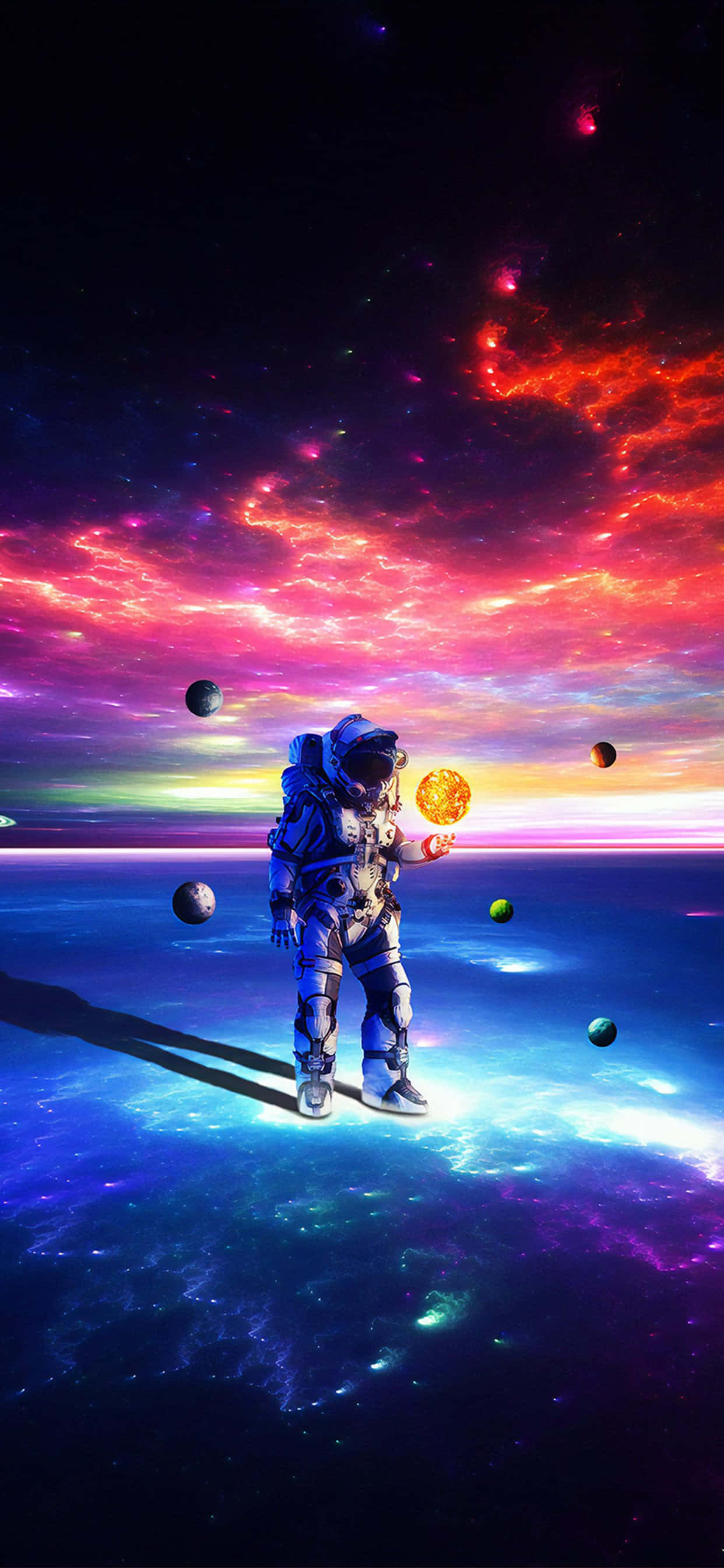 en astronaut står i rummet med mønter Wallpapers