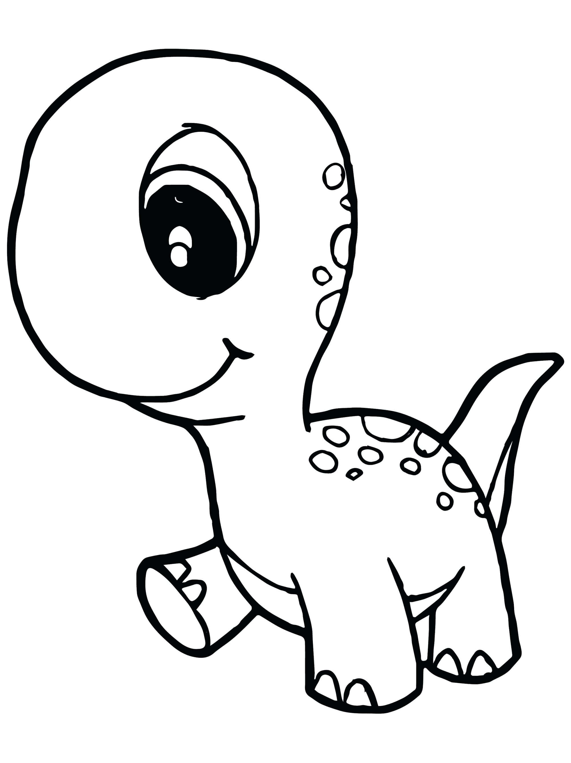en baby dinosaur malebog Wallpapers