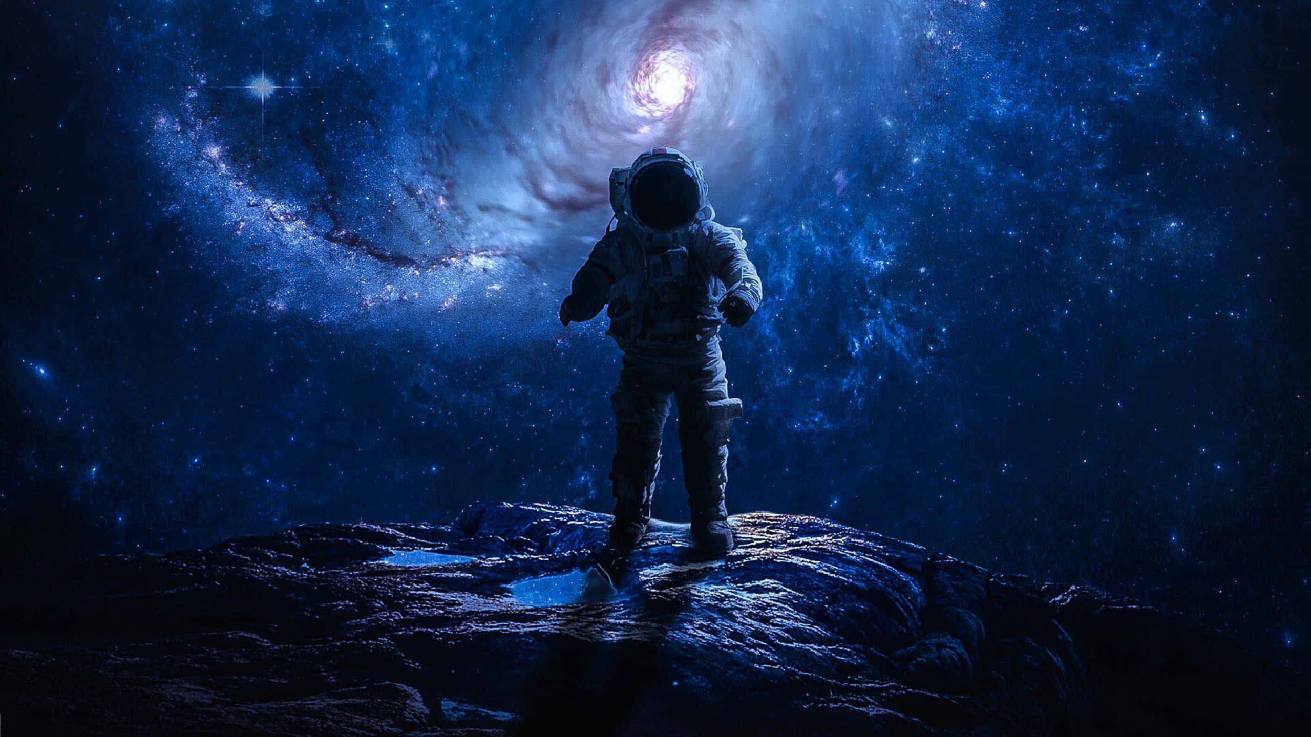 En betagende udsigt over stjerner, der funkler på nattehimlen Wallpapers